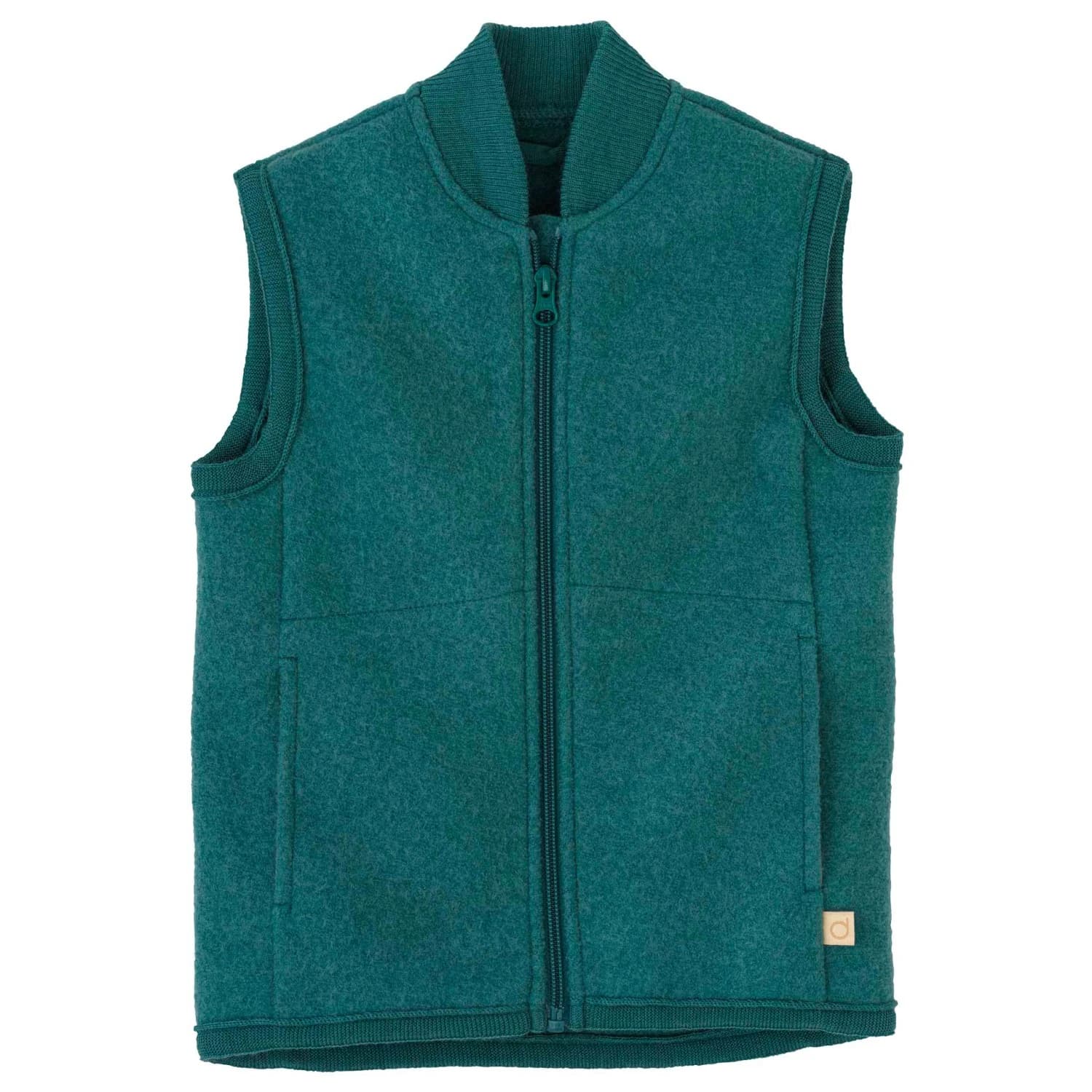 Детски вълнен елек disana Kid's Milled Wool Vest Merino vest - Eukalyptus