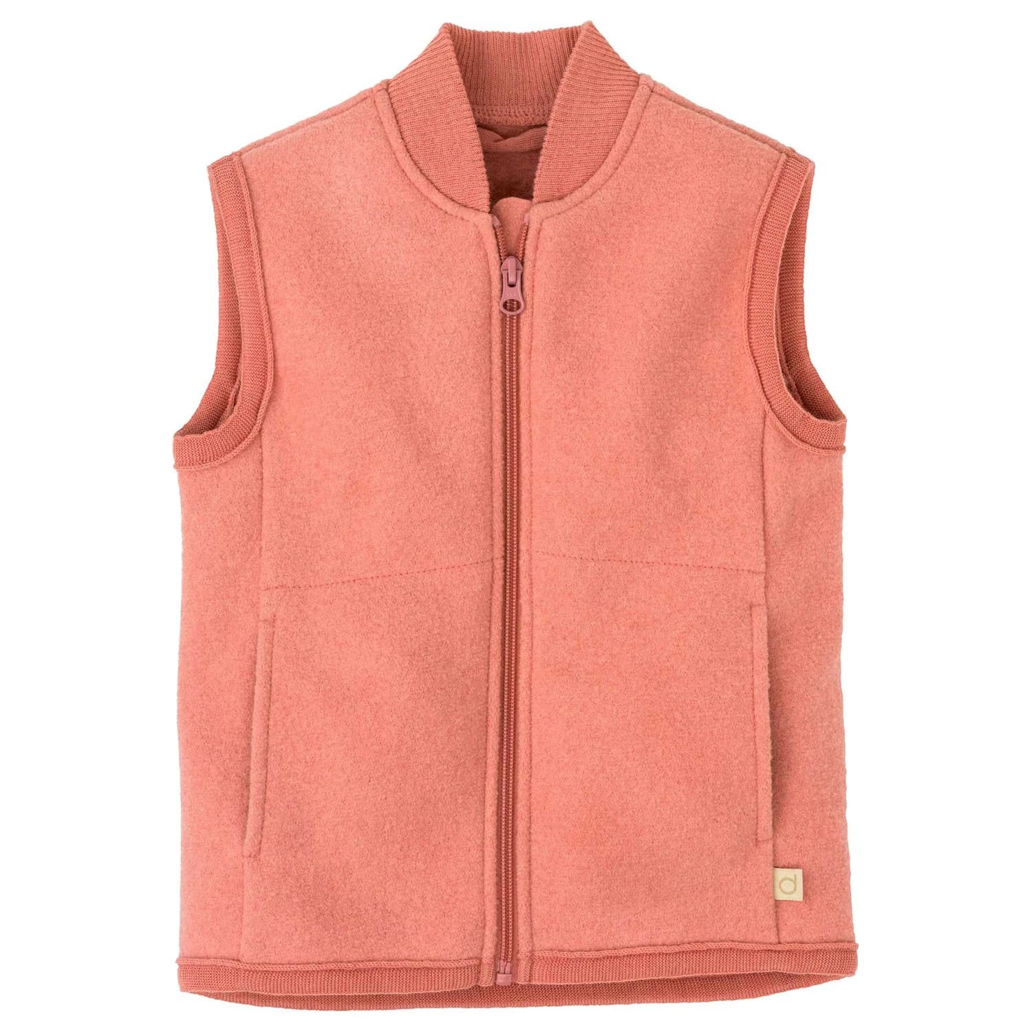 Детски вълнен елек disana Kid's Milled Wool Vest Merino vest - Softpink