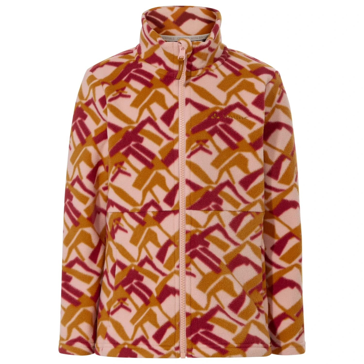 Детско поларено яке Vaude Kid's Pulex All-over-Print Jacket Fleece jacket - Soft Rose