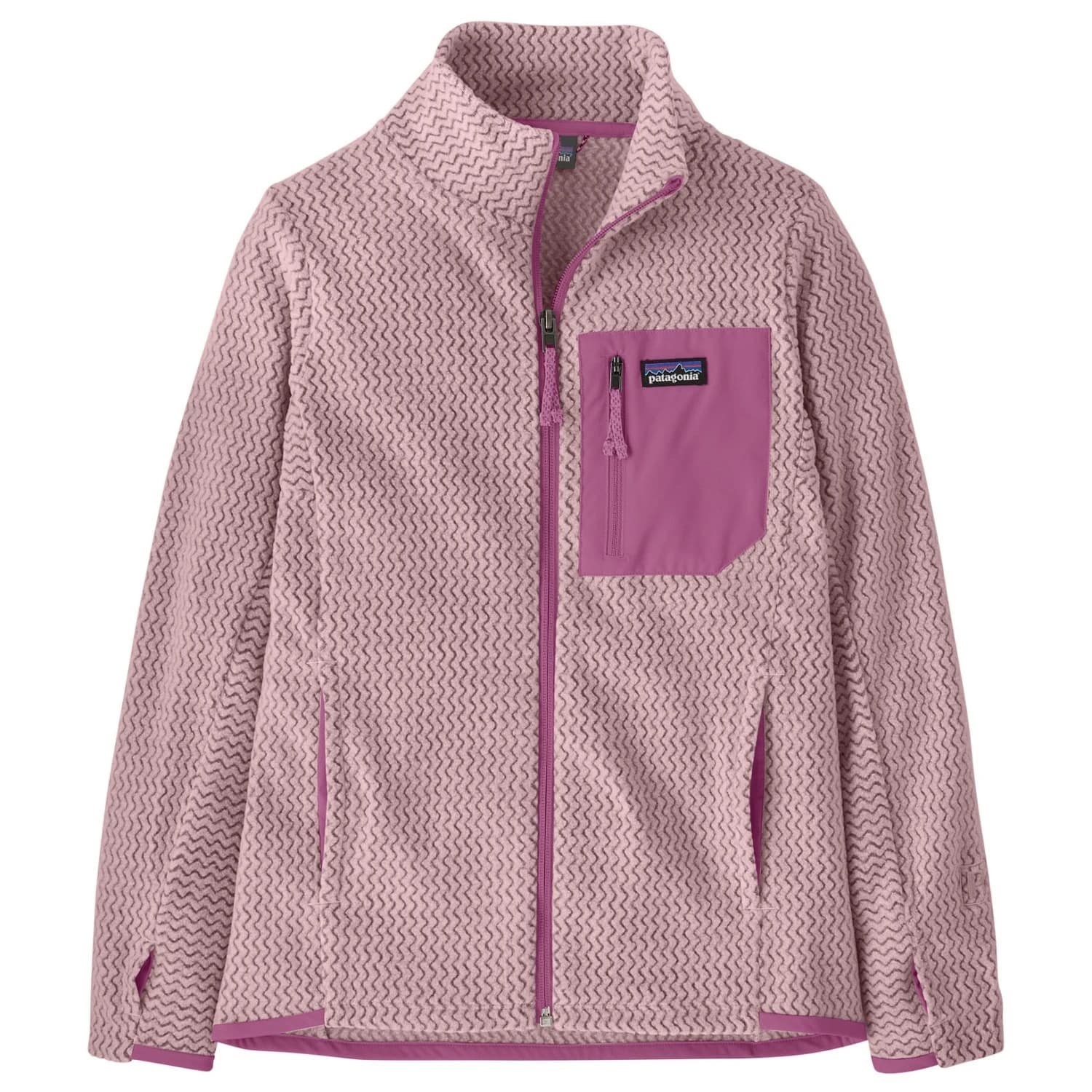 Детско поларено яке Patagonia Kid's R1 Air Full-Zip Jacket Fleece jacket - Quiet Violet