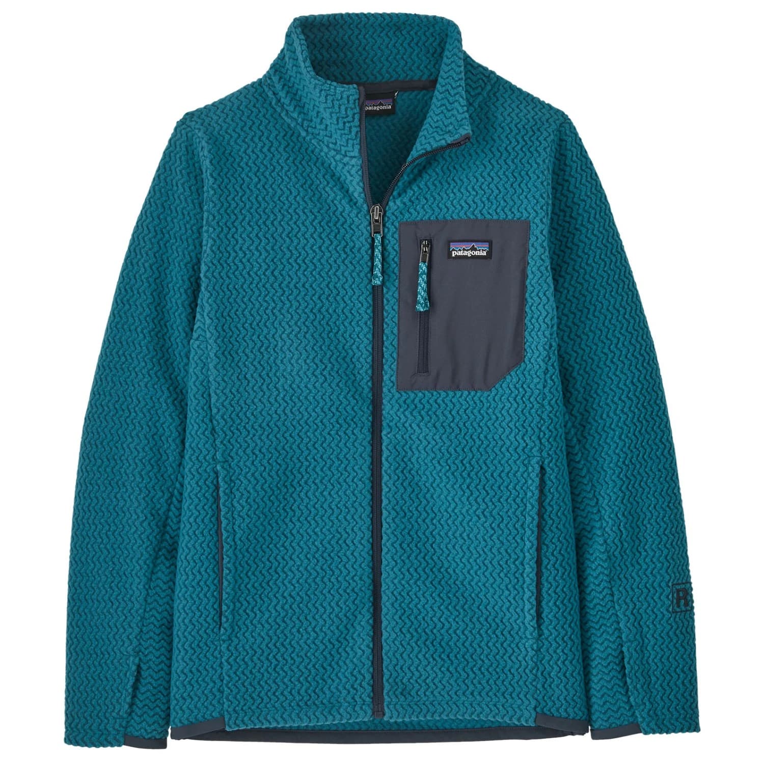 Детско поларено яке Patagonia Kid's R1 Air Full-Zip Jacket Fleece jacket - Glacial Blue