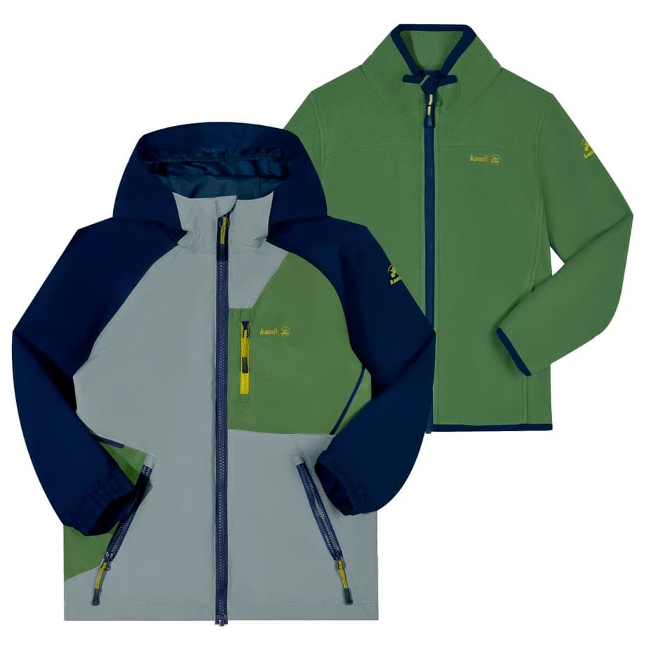 Детско 3-в-1 яке Kamik Kid's Silas Waterproof jacket - Silver / Midnight