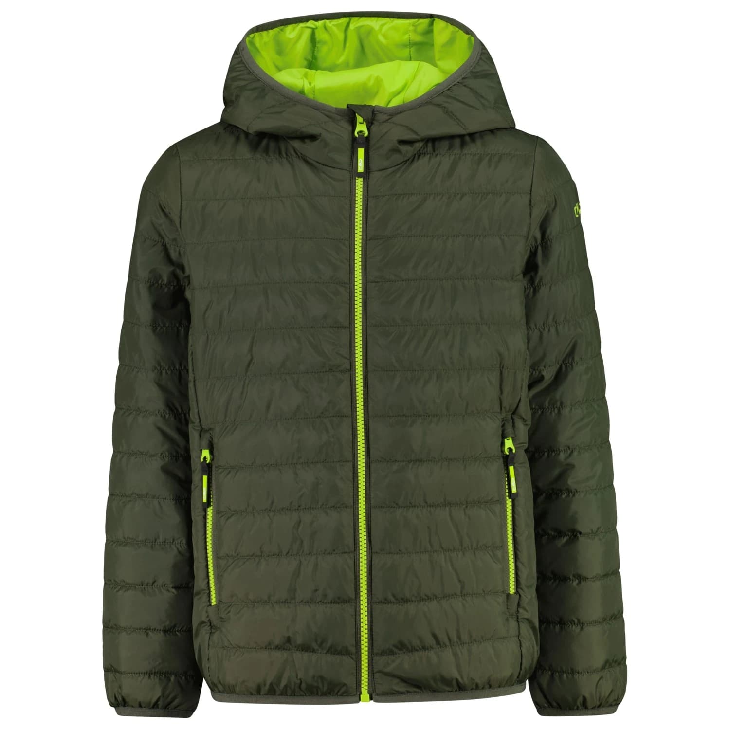 Детско синтетично яке CMP Kid's Jacket Fix Hood Synthetic jacket - Oil Green