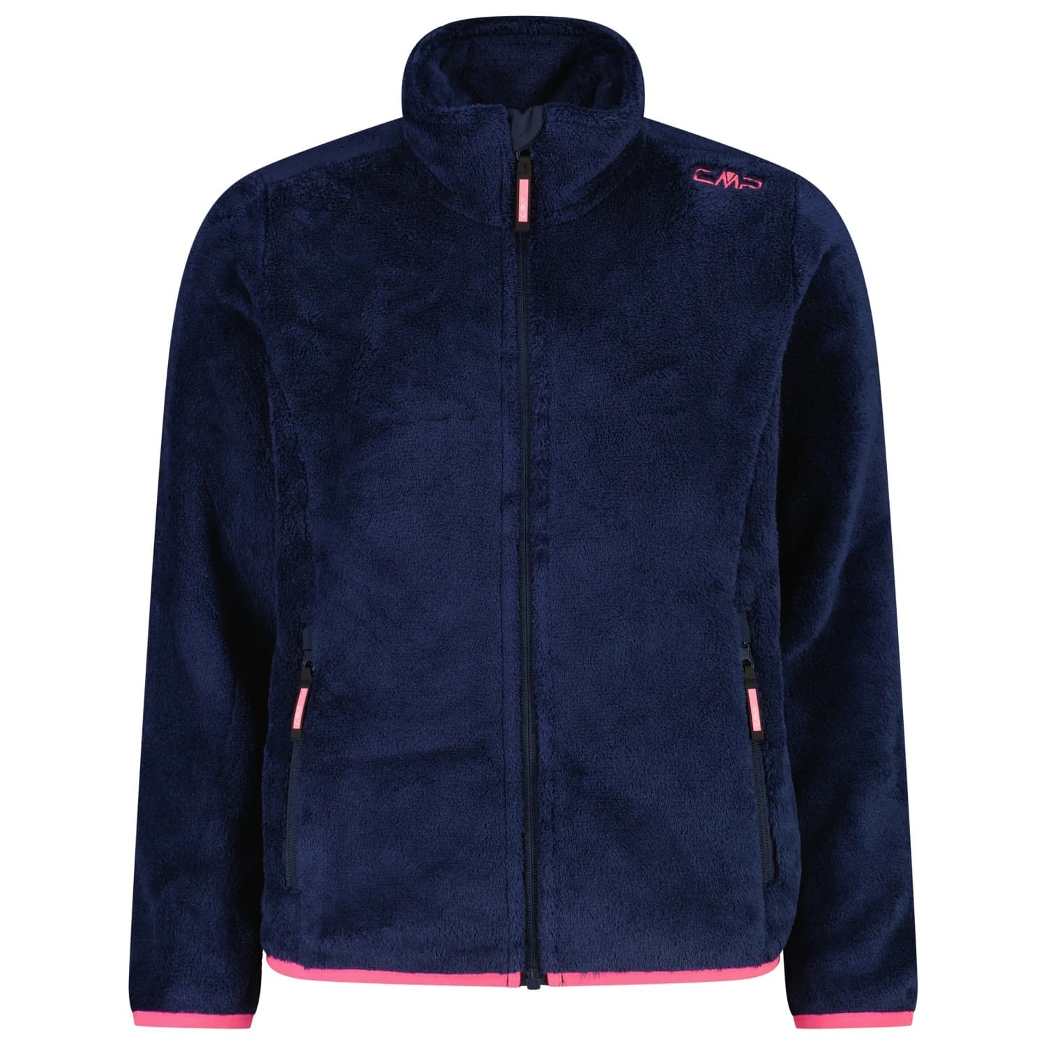 Поларено яке CMP Girl's Jacket Highloft 38P1465 Fleece jacket - B. Blue / Glow Pink