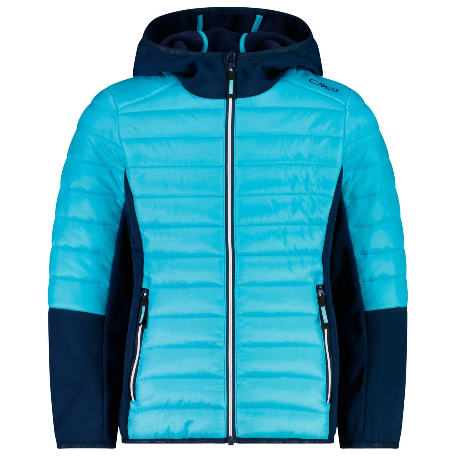 Синтетично яке CMP Girl's Jacket Hybrid Fix Hood Hybrid jacket - Topazio