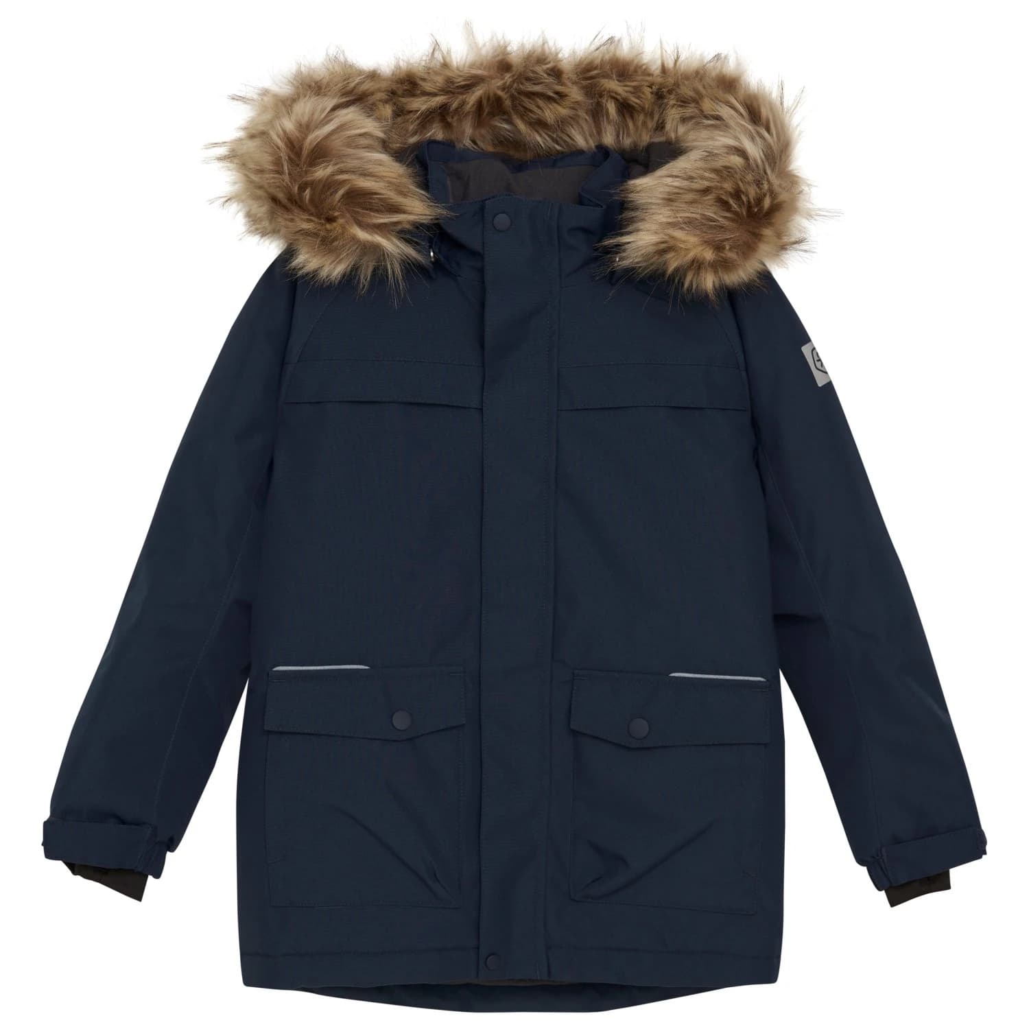 Детско яке парка Color Kids Kid's Parka with Fake Fur Parka - Total Eclipse