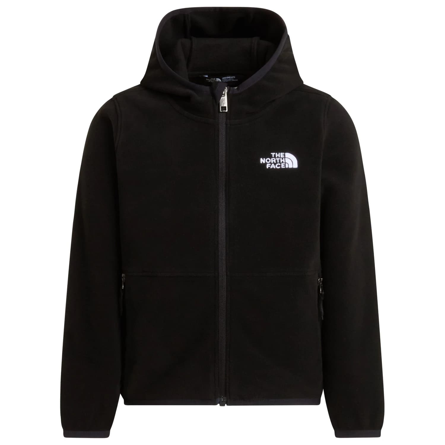 Детско поларено яке The North Face Kid's Glacier Fullzip Hoodie Fleece jacket - Black