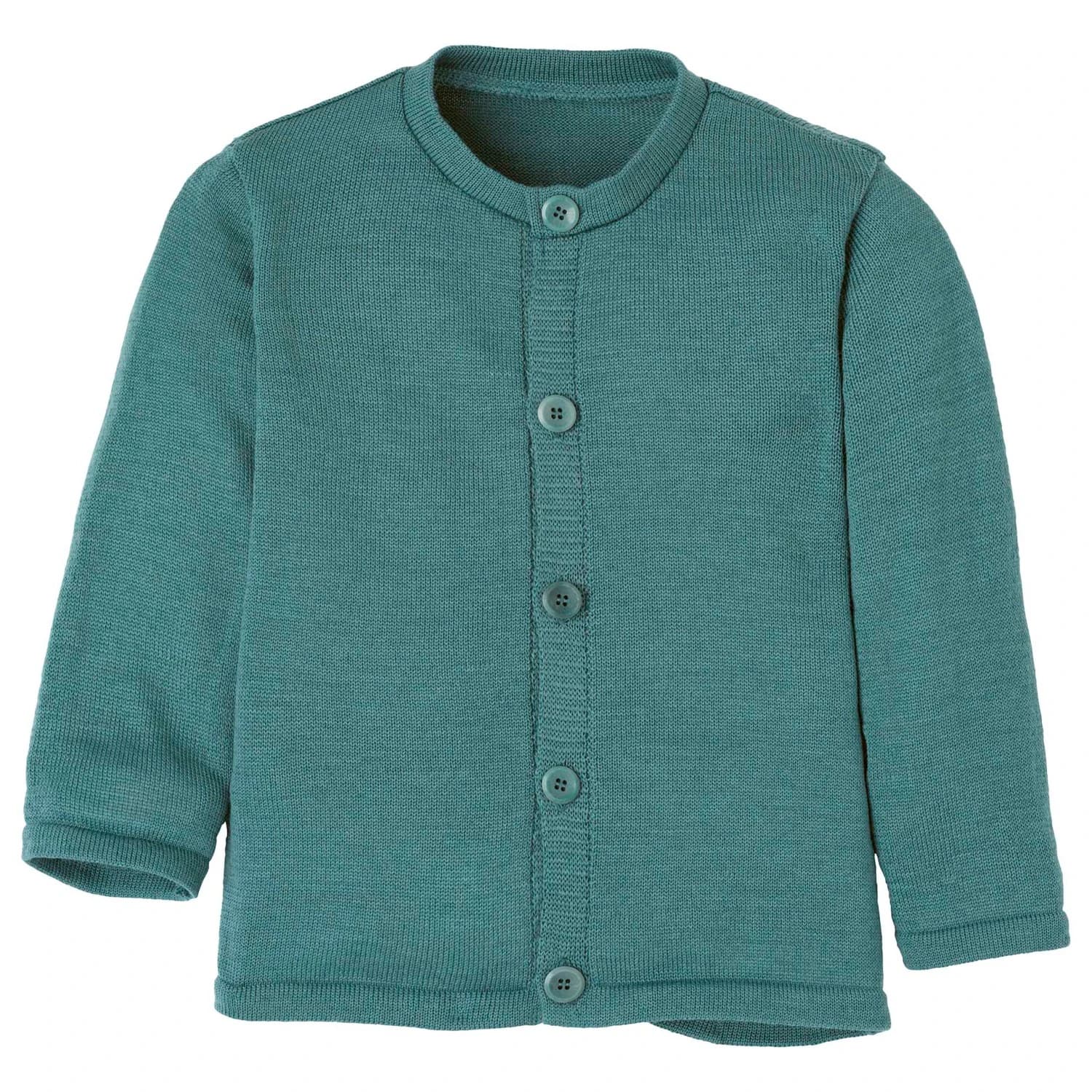 Детско вълнено яке disana Kid's Strick-Jacke Cardigan - Eukalyptus