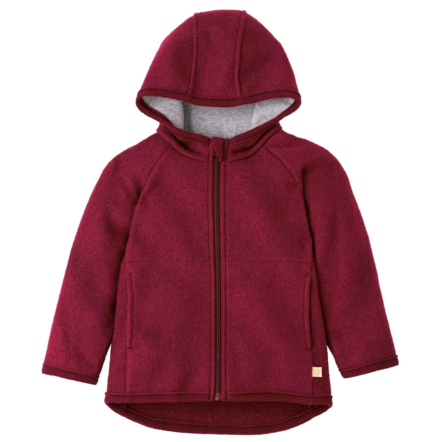 Детско вълнено яке disana Kid's Walk-Jacke Zipp Wool jacket - Cassis