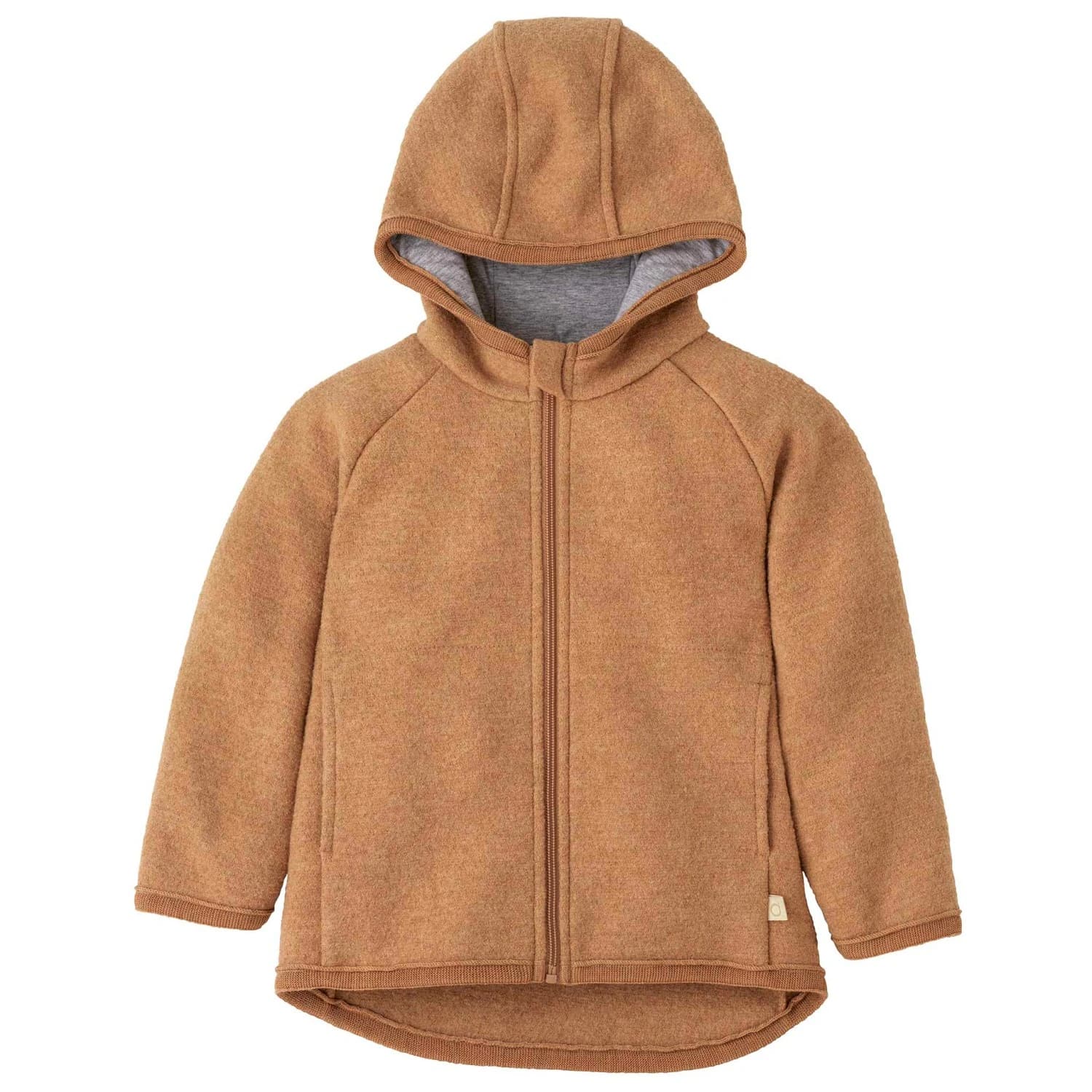 Детско вълнено яке disana Kid's Walk-Jacke Zipp Wool jacket - Karamell