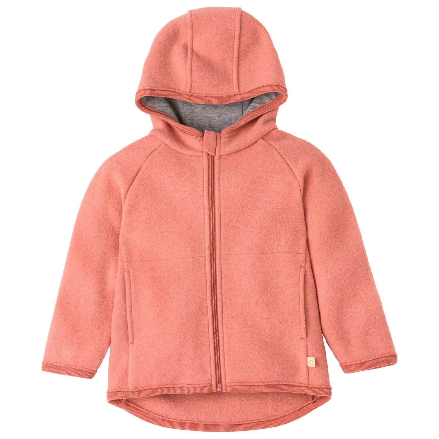 Детско вълнено яке disana Kid's Walk-Jacke Zipp Wool jacket - Softpink