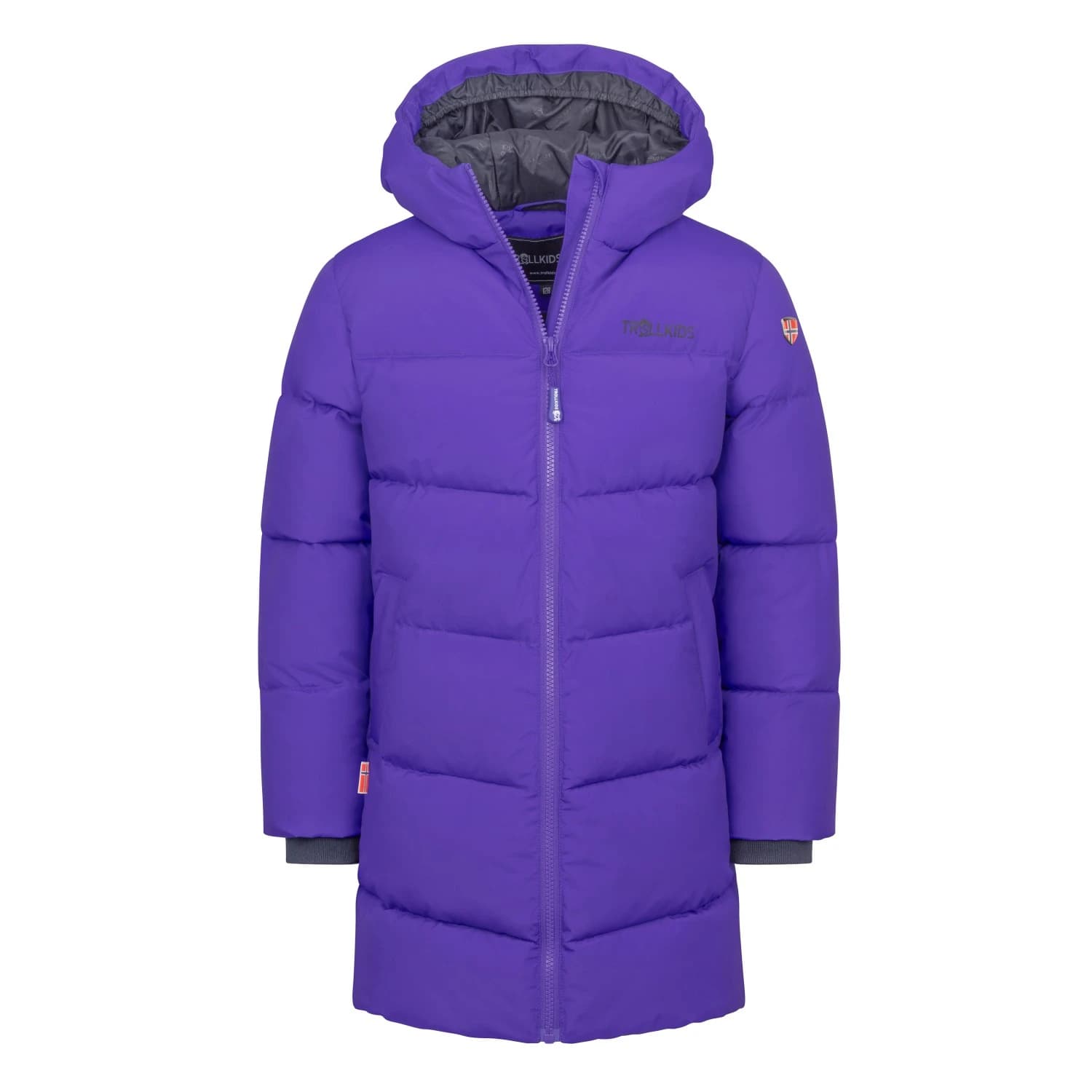 Детско палто Trollkids Girl's Aurland Coat XT Coat - Blue Purple