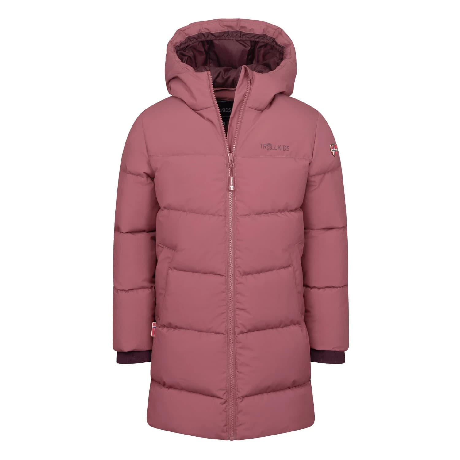 Детско палто Trollkids Girl's Aurland Coat XT Coat - Frozen Berry