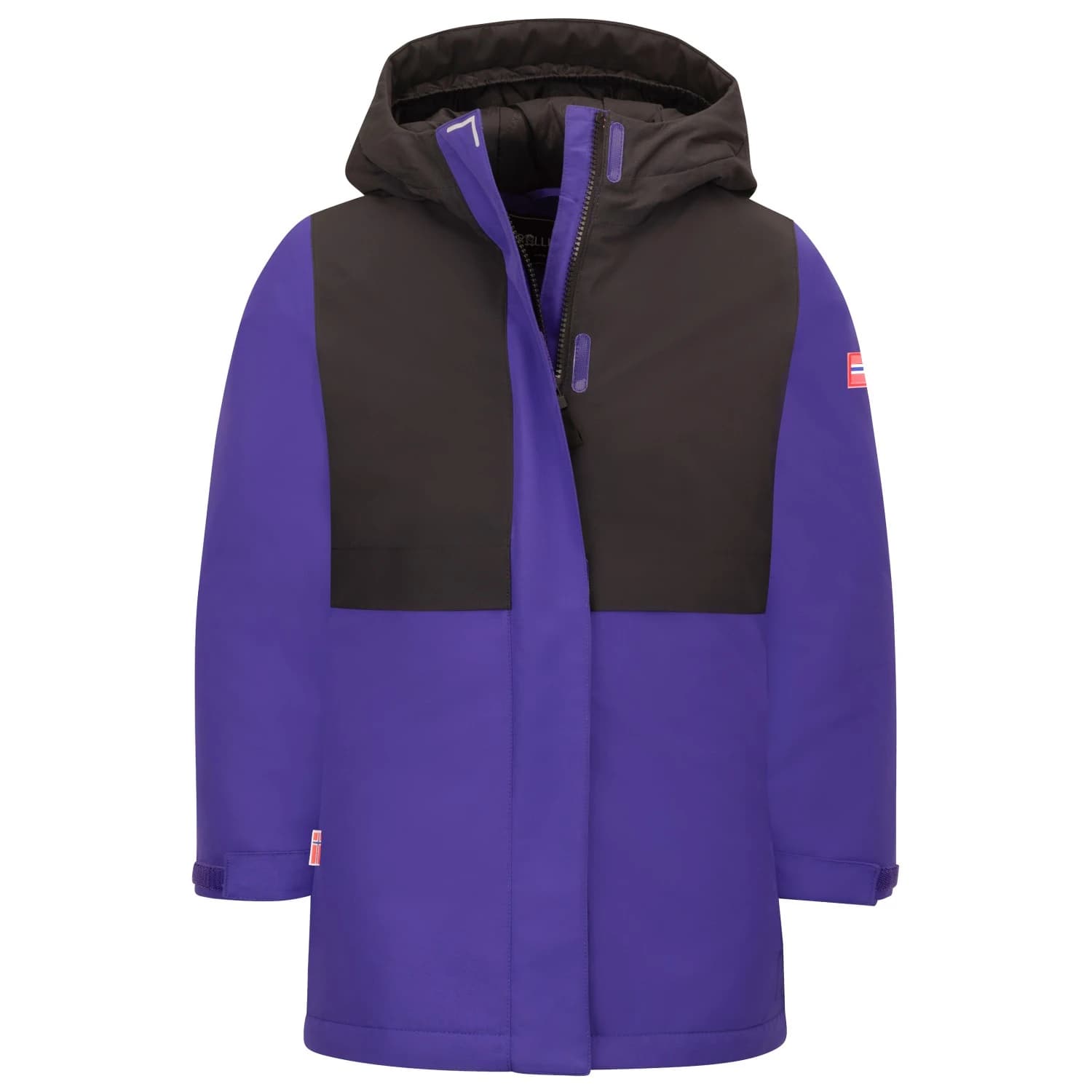 Детско палто Trollkids Girl's Hovden Coat - Blue Purple / Black