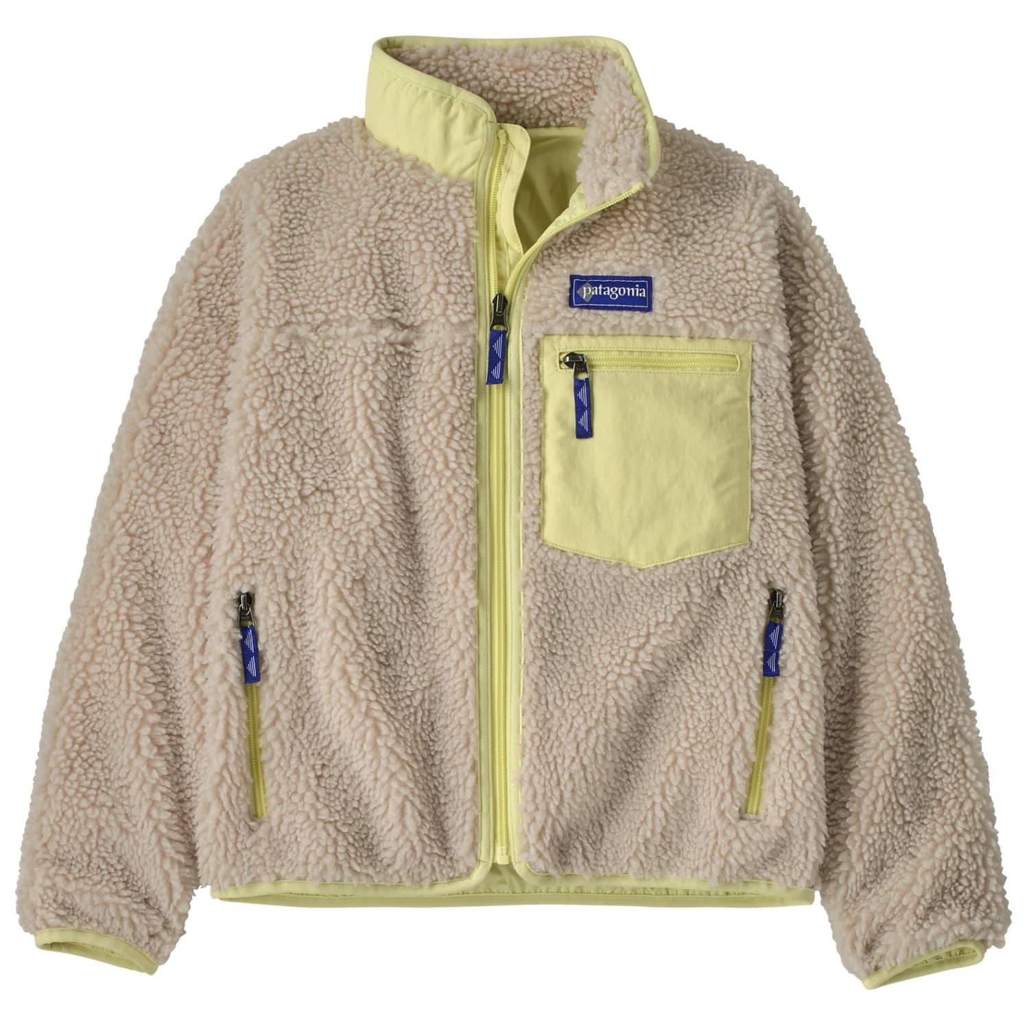 Детско поларено яке Patagonia Kid's Retro-X Jacket Casual jacket - Hut Tripper Label: Natural / Vellum Green
