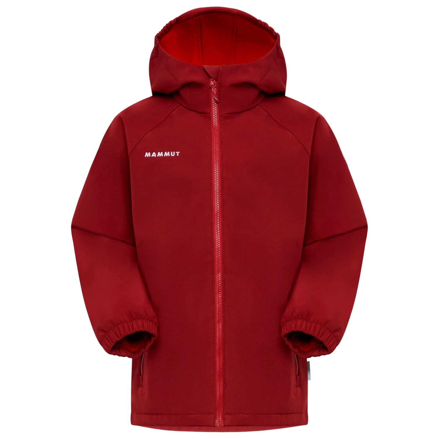 Детско софтшел яке Mammut Kid's Ultimate Comfort Softshell Hooded Jacket Softshell jacket - Dark Mammut Red