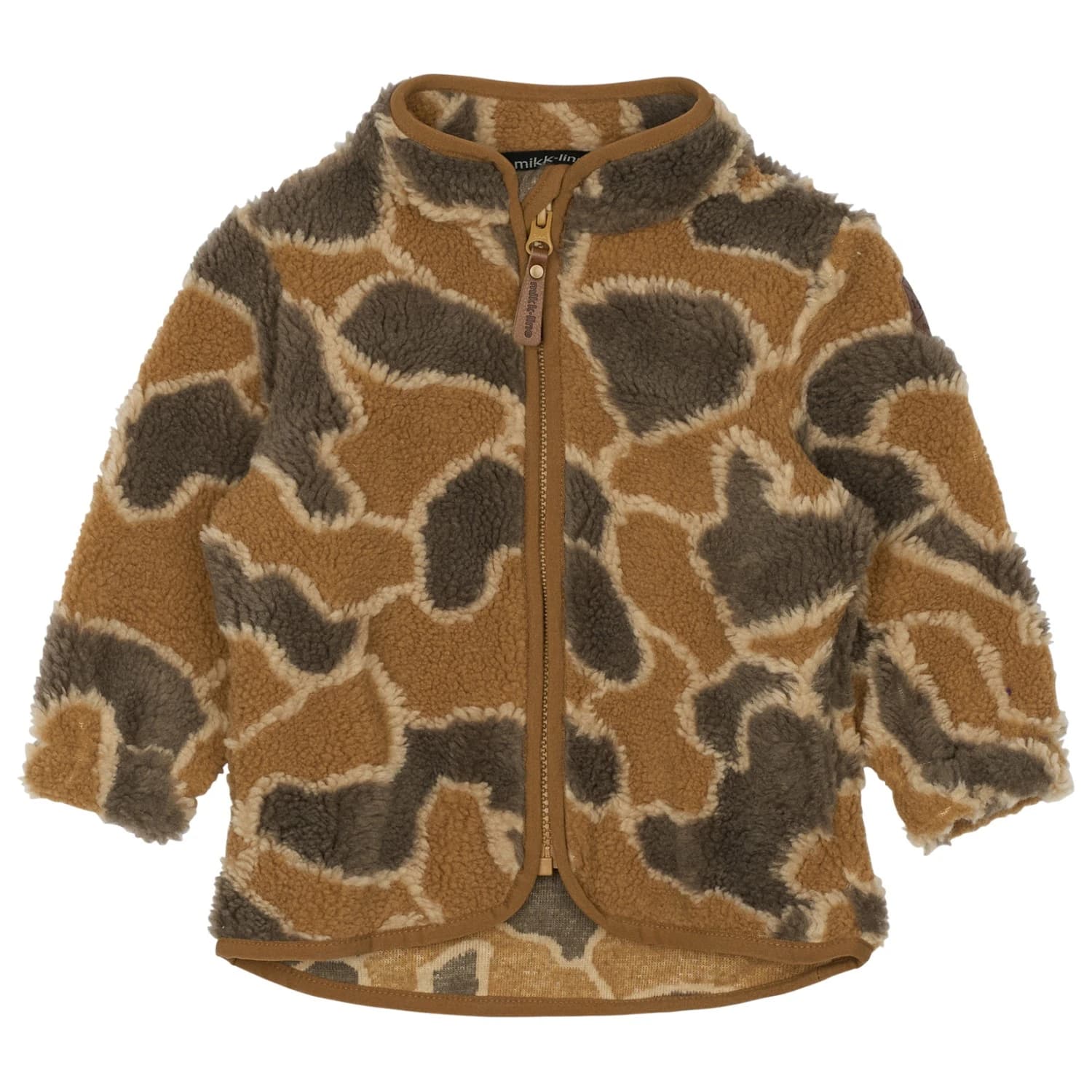 Детско поларено яке Mikk-line Kid's Teddy Cardigan Fleece jacket - Burlwood