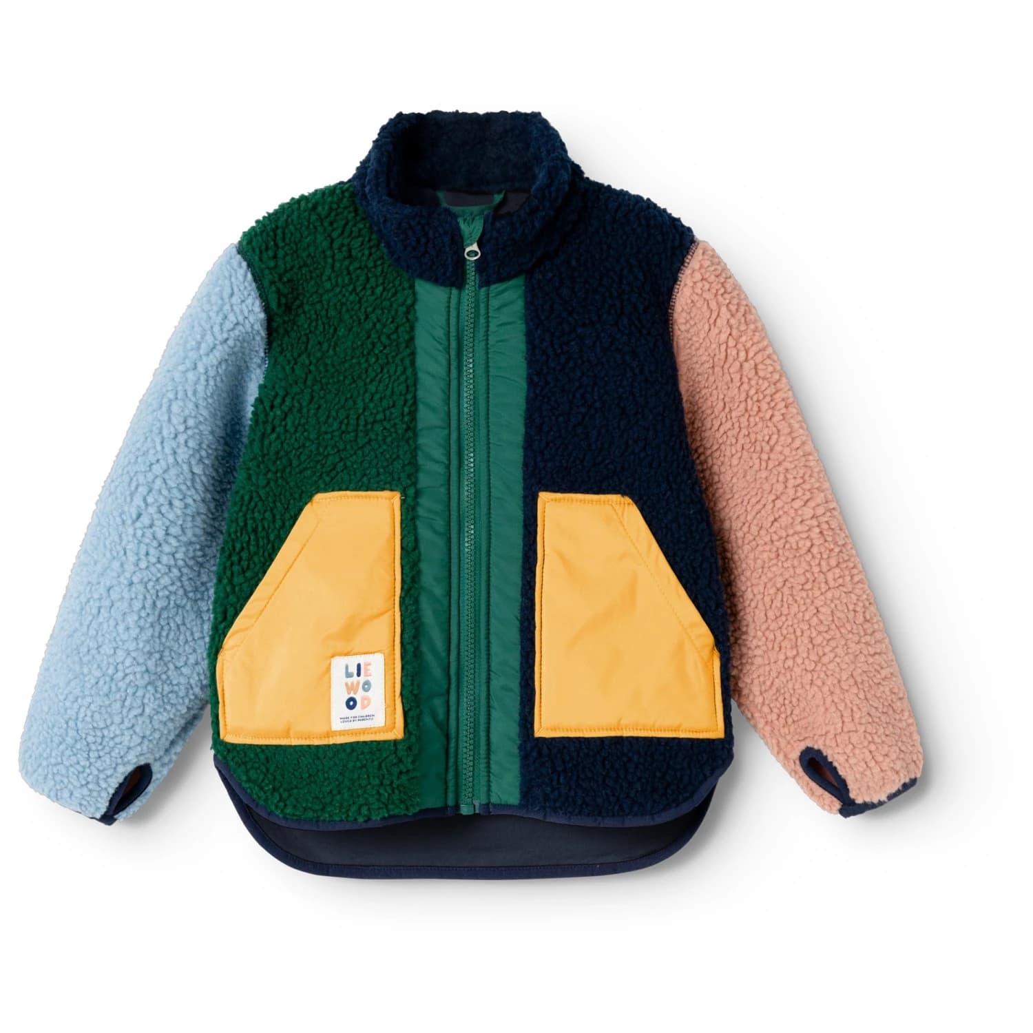 Детско поларено яке LIEWOOD Kid's Noam Pile Jacket Fleece jacket - Garden Green Multi Mix II