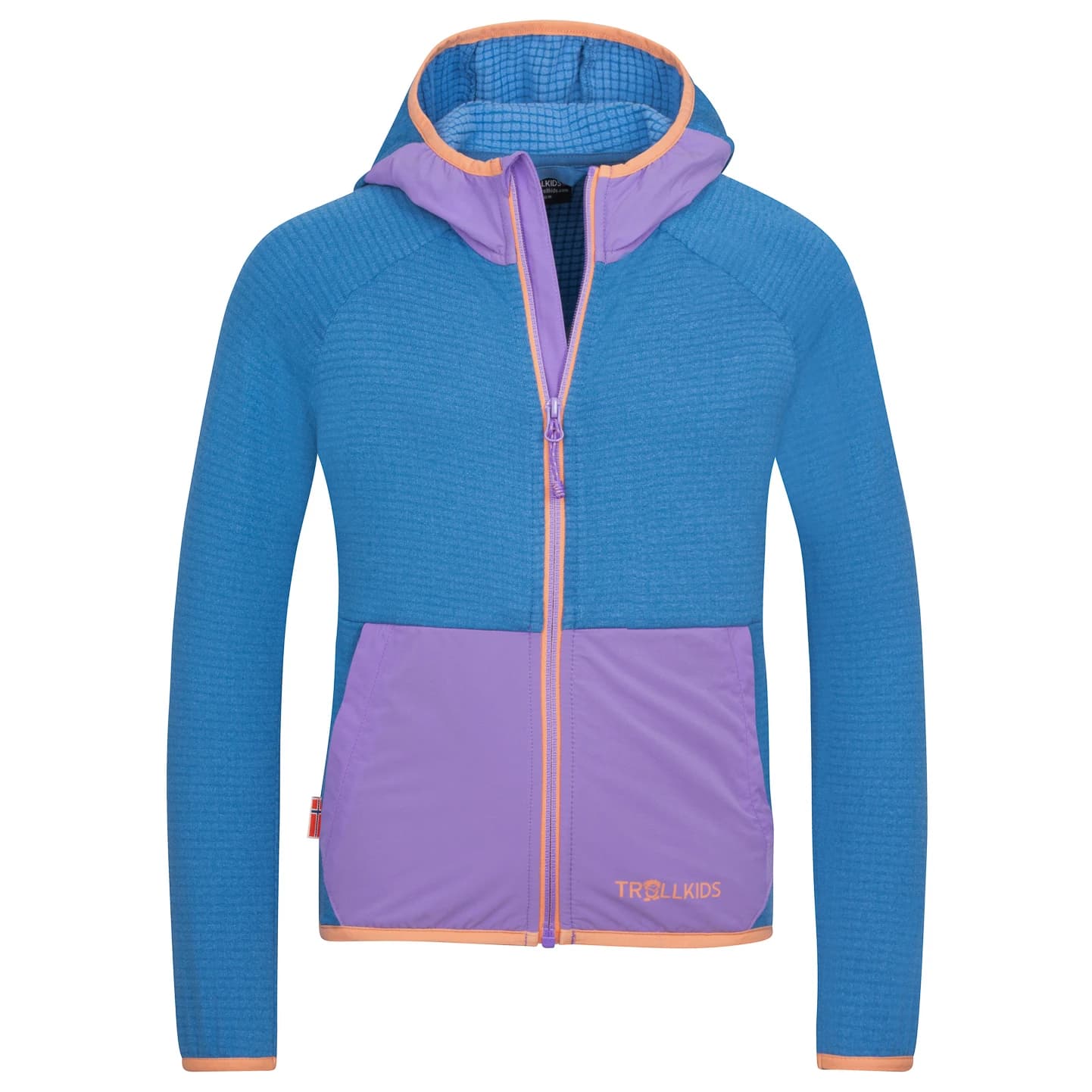 Детско поларено яке Trollkids Girl's Holmedal Jacket Fleece jacket - Cornflower / Violet Sorbet