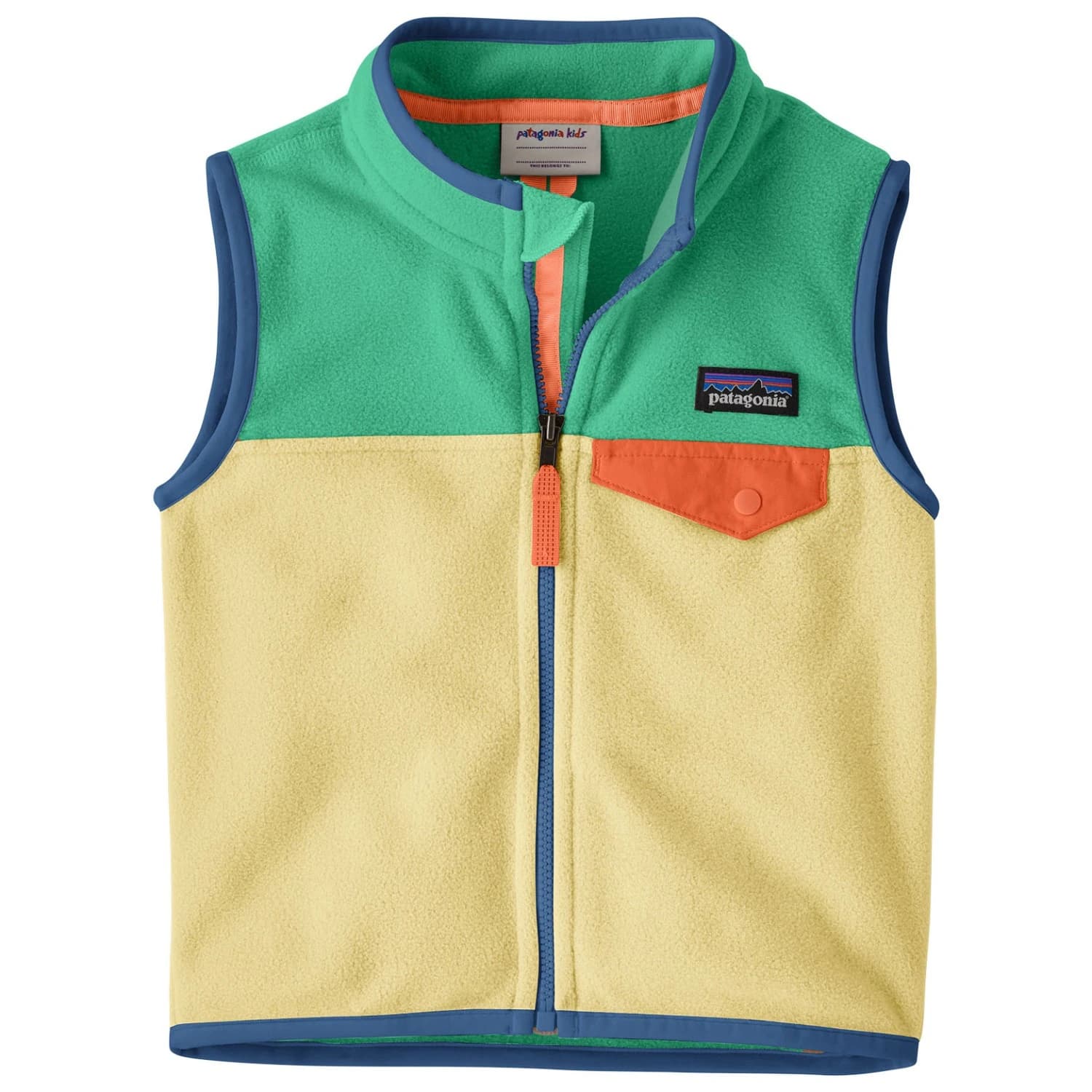 Поларен елек Patagonia Baby's Micro D Snap-T Vest Fleece vest - Buttercup Yellow