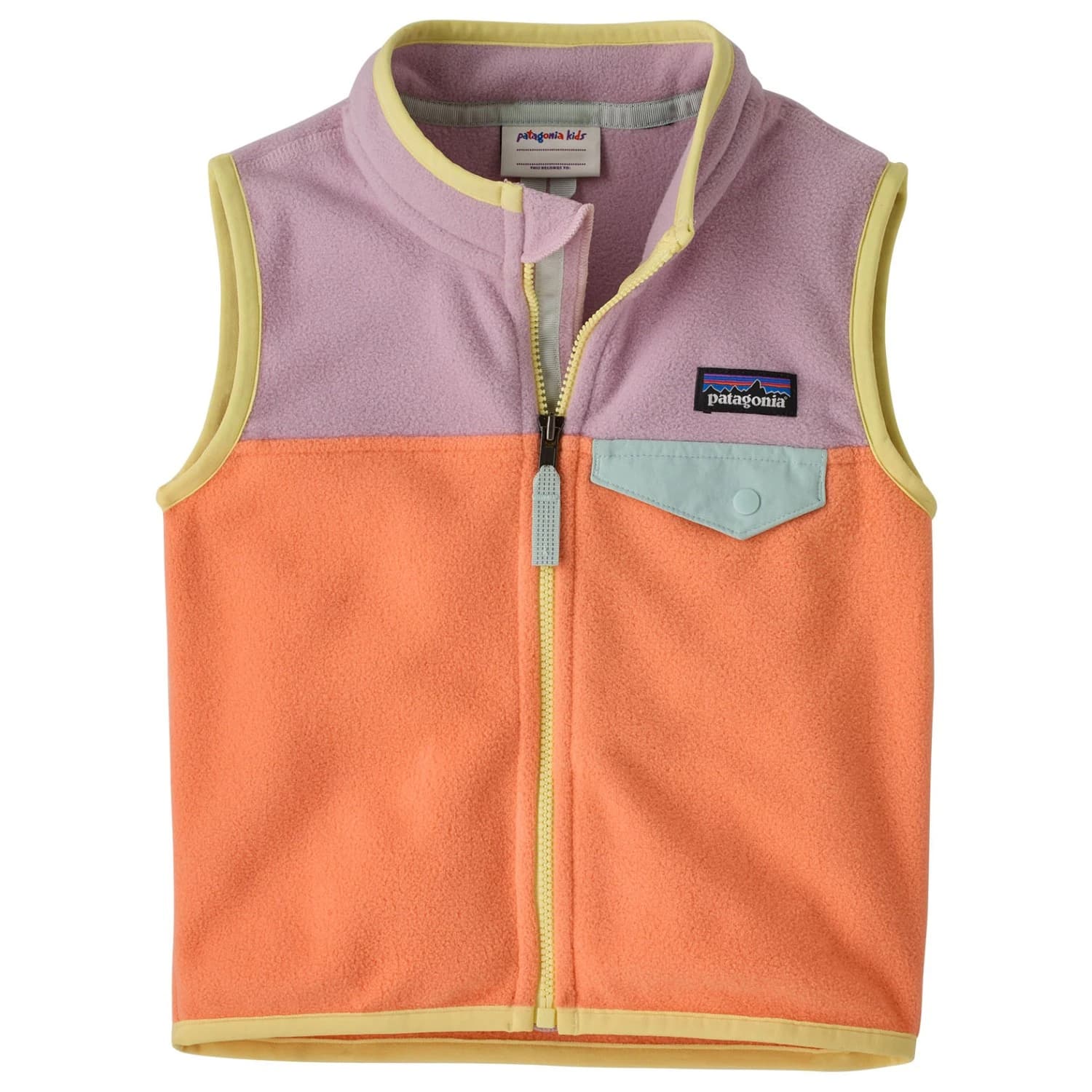 Поларен елек Patagonia Baby's Micro D Snap-T Vest Fleece vest - Peach Sherbet