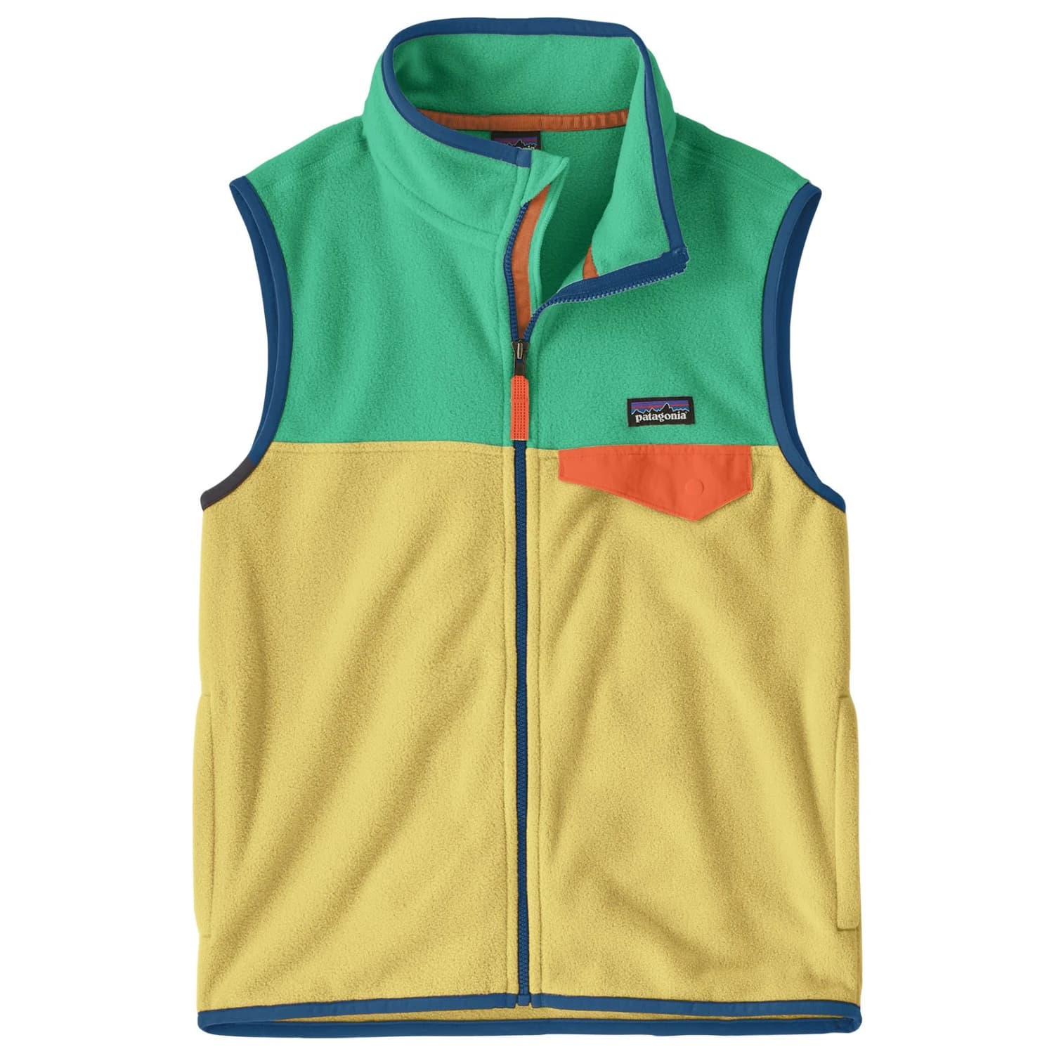 Детски поларен елек Patagonia Kid's Micro D Snap-T Vest Fleece vest - Limestone Yellow