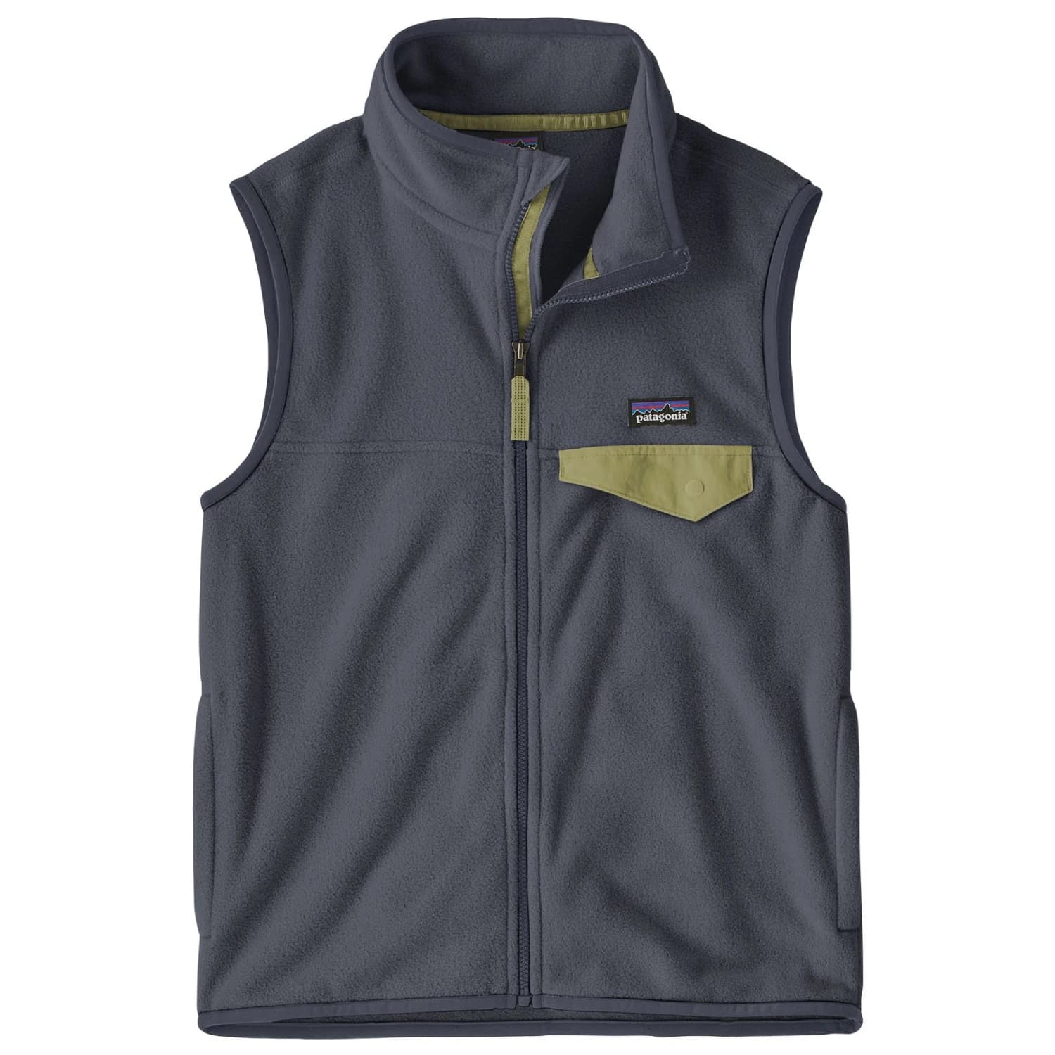 Детски поларен елек Patagonia Kid's Micro D Snap-T Vest Fleece vest - Smolder Blue