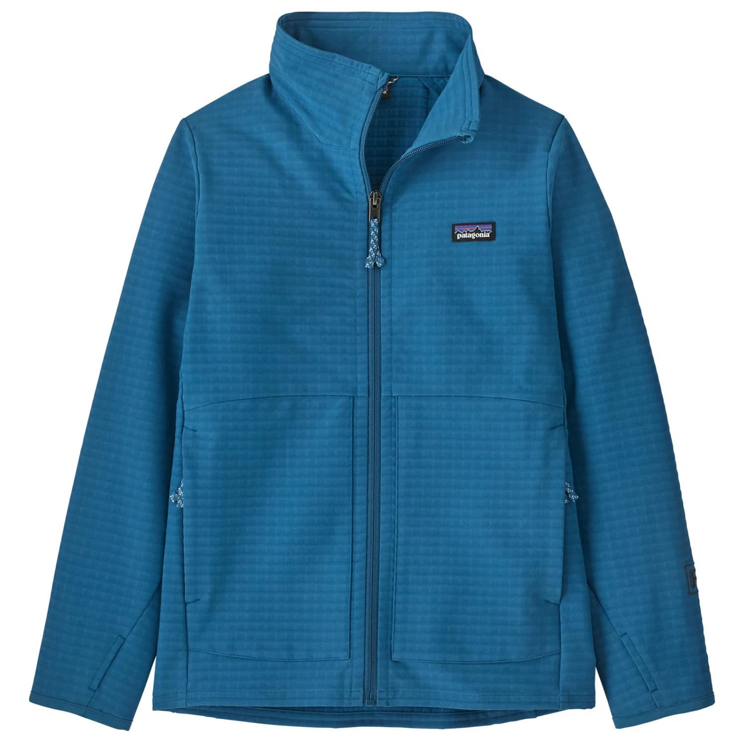 Детско софтшел яке Patagonia Kid's R1 Techface Jacket Softshell jacket - Aquatic Blue