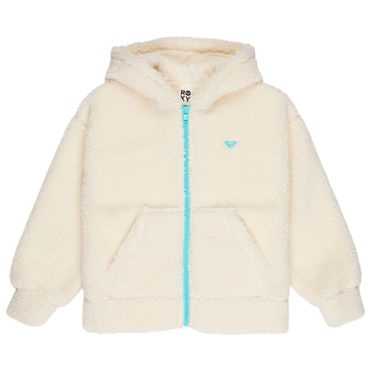 Детско поларено яке Roxy Kid's Back to Full Zipped Fleece jacket - Coconut Milk