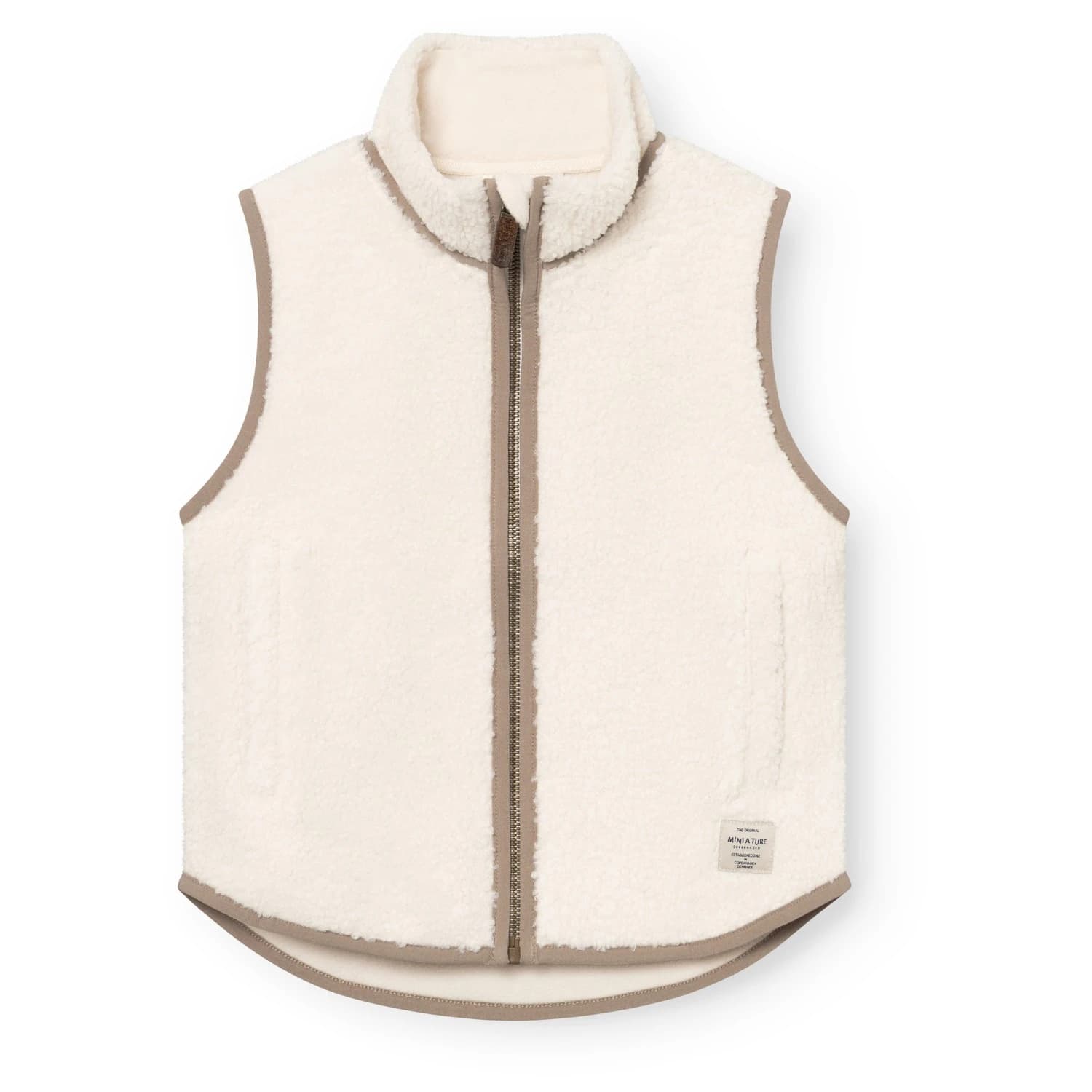 Детски поларен елек Mini A Ture Kid's Matbattal Fleece vest - Angora Cream