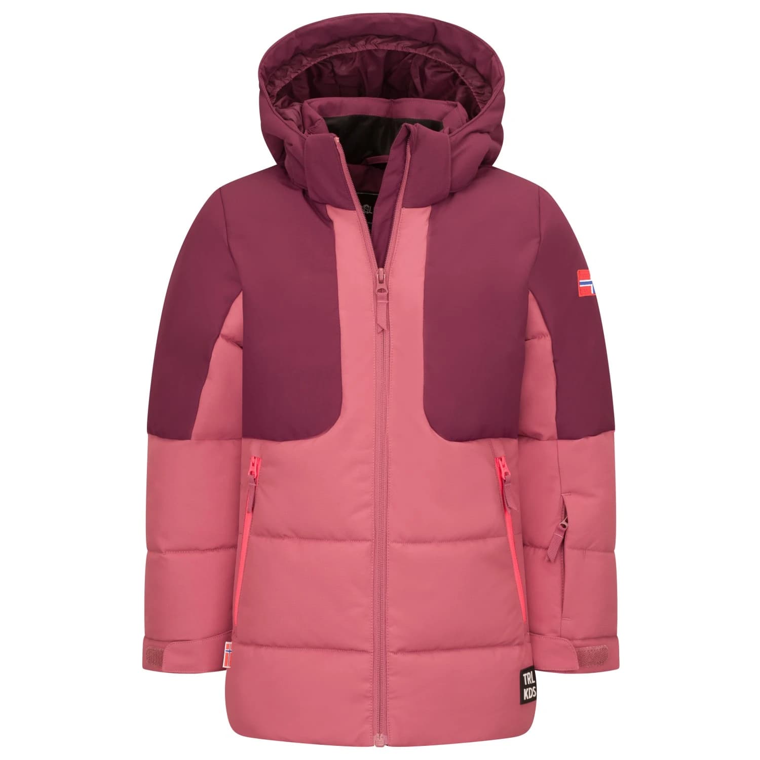 Детско ски яке Trollkids Girl's Rauland Jacket XT Ski jacket - Frozen Berry / Deep Ruby