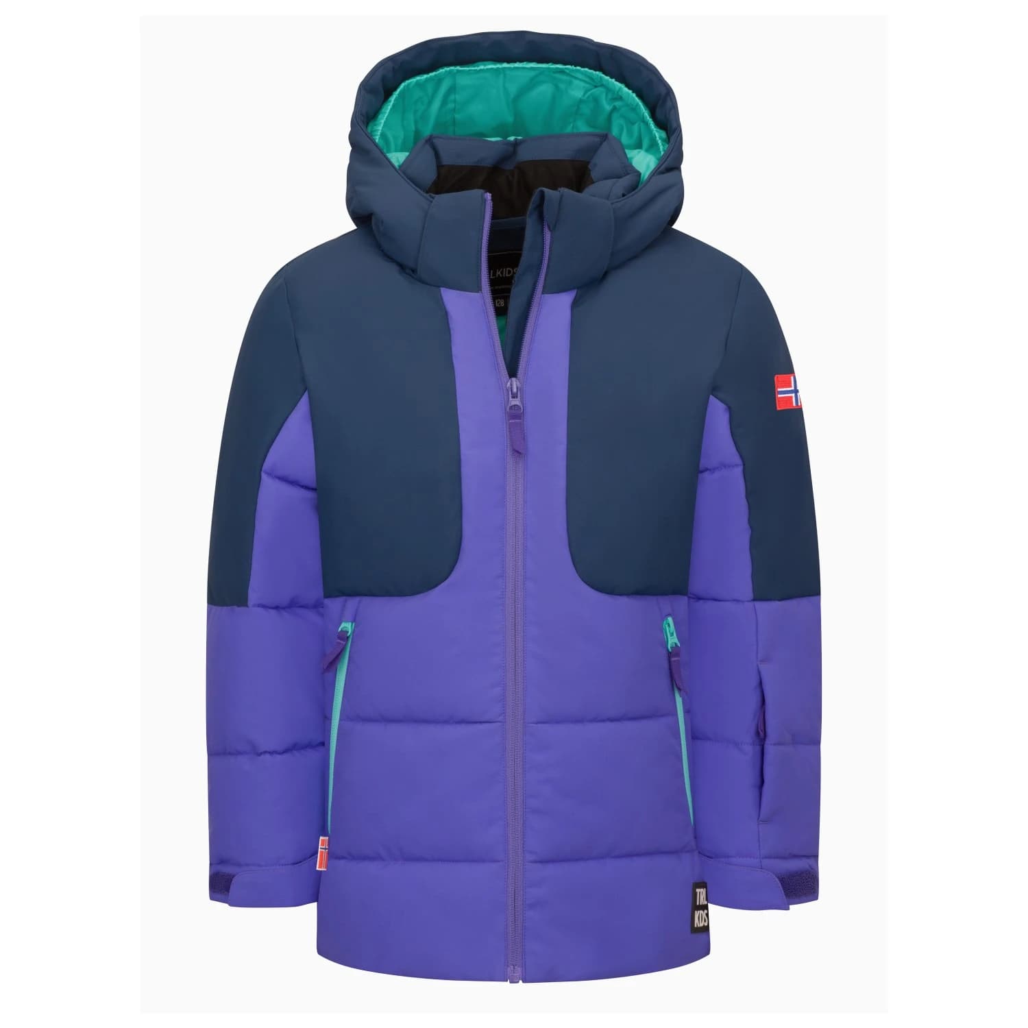 Детско ски яке Trollkids Girl's Rauland Jacket XT Ski jacket - Wisteria Purple / Mystic Blue