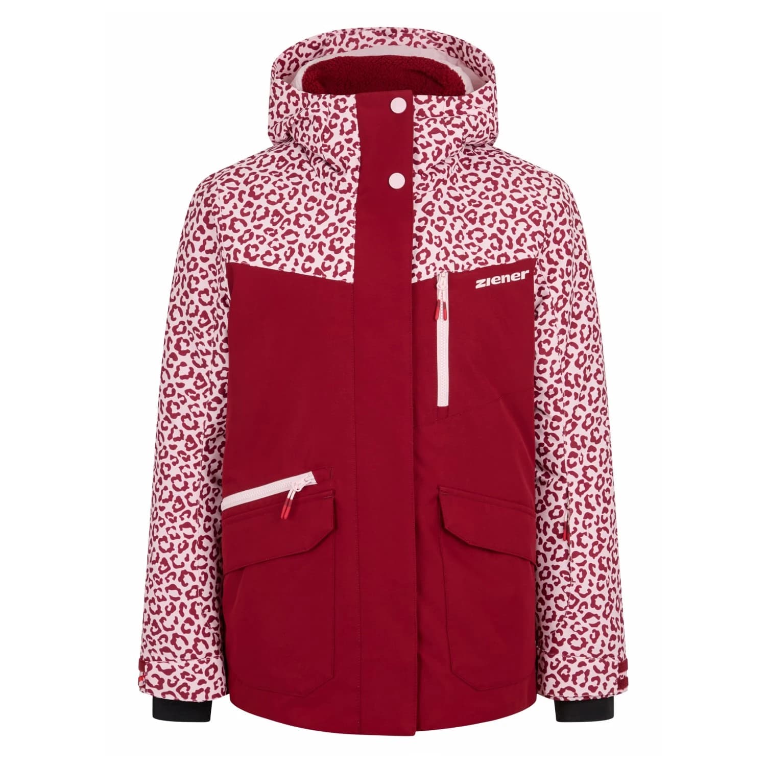 Ски яке Ziener Girl's Akonia-Z Ski jacket - Red Leo