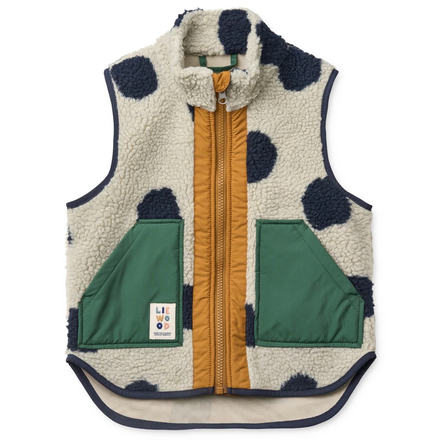 Детски поларен елек LIEWOOD Kid's Noam Pile Vest Fleece vest - Spot Dots / Mist