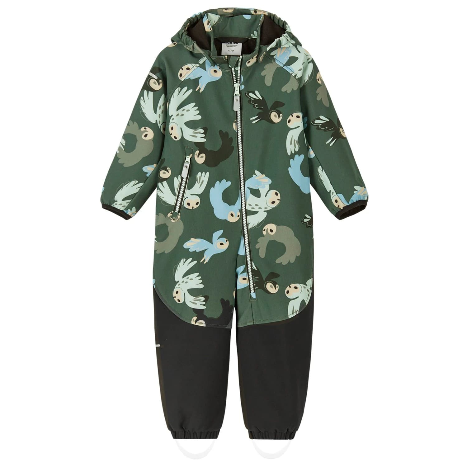 Детски софтшел гащеризони Reima Kid's Mjosa Softshell Overall Print Overall - Thyme Green