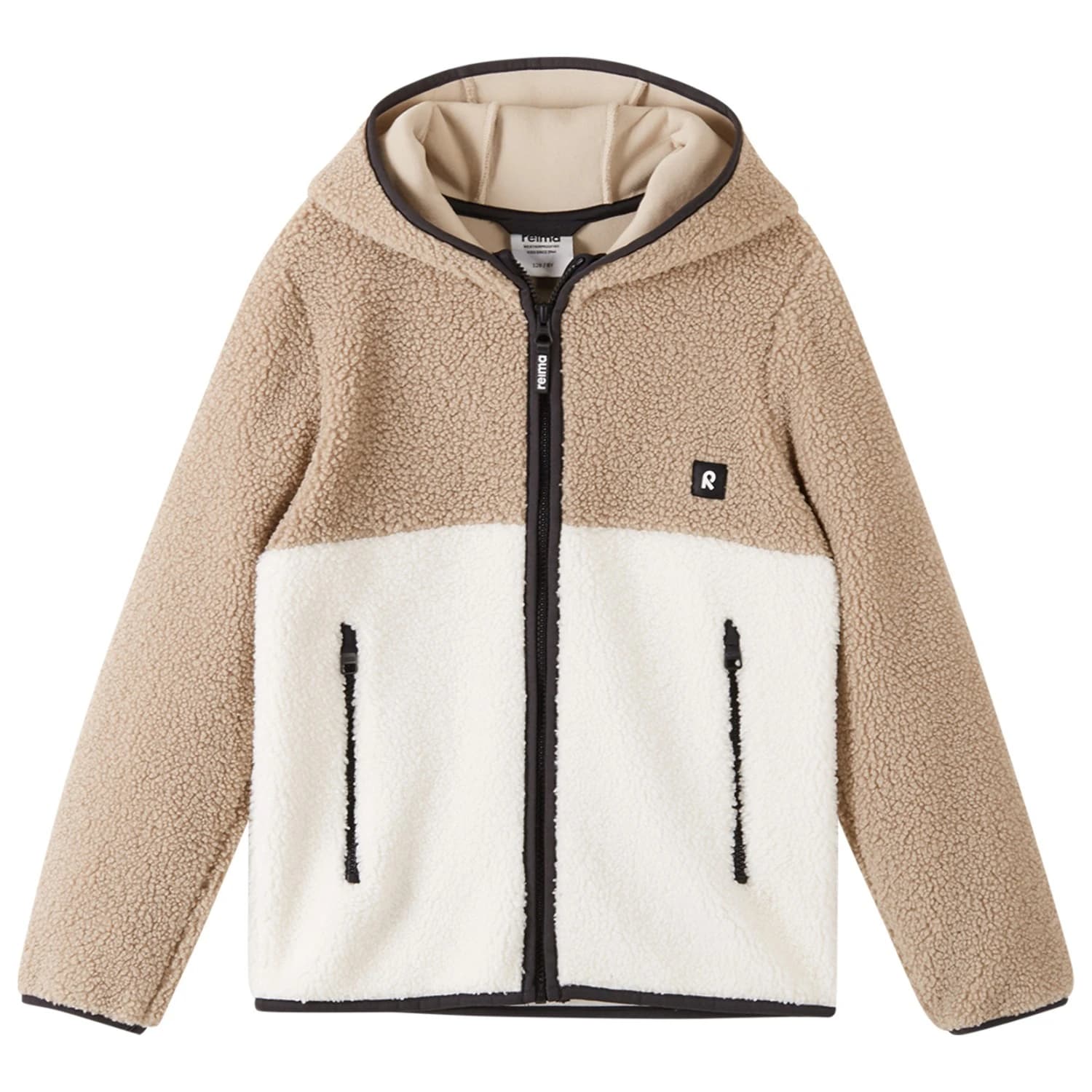 Детско поларено яке Reima Kid's Muhkea Fleece Hoodie Fleece jacket - Earthy Beige