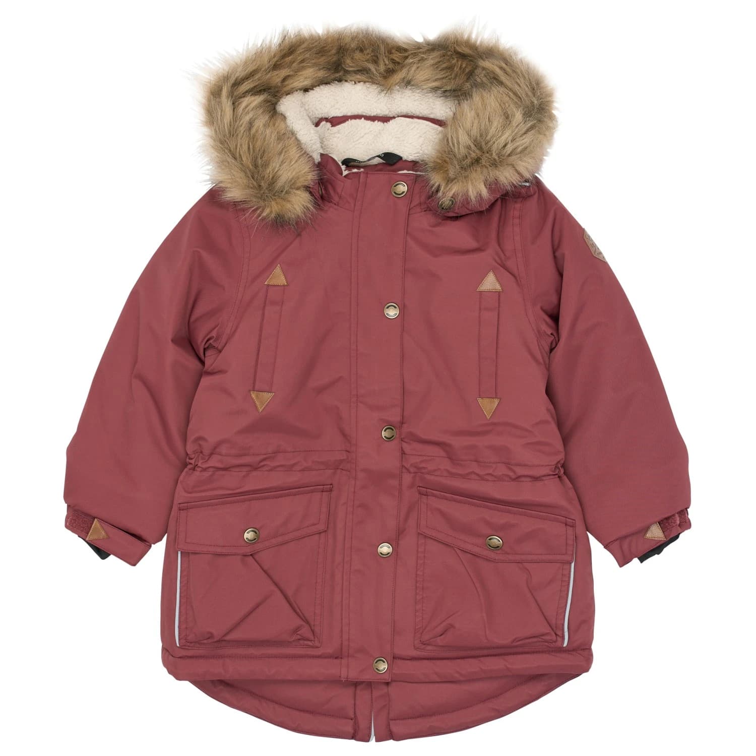 Яке парка Mikk-Line Girl's Twill Nylon Parca Parka - Oxblood Red