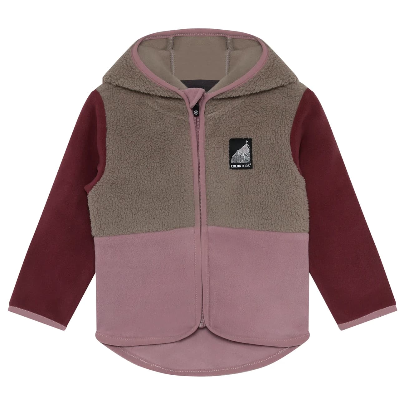 Детско поларено яке Color Kids Kid's Teddy Fleece Jacket - Toadstool
