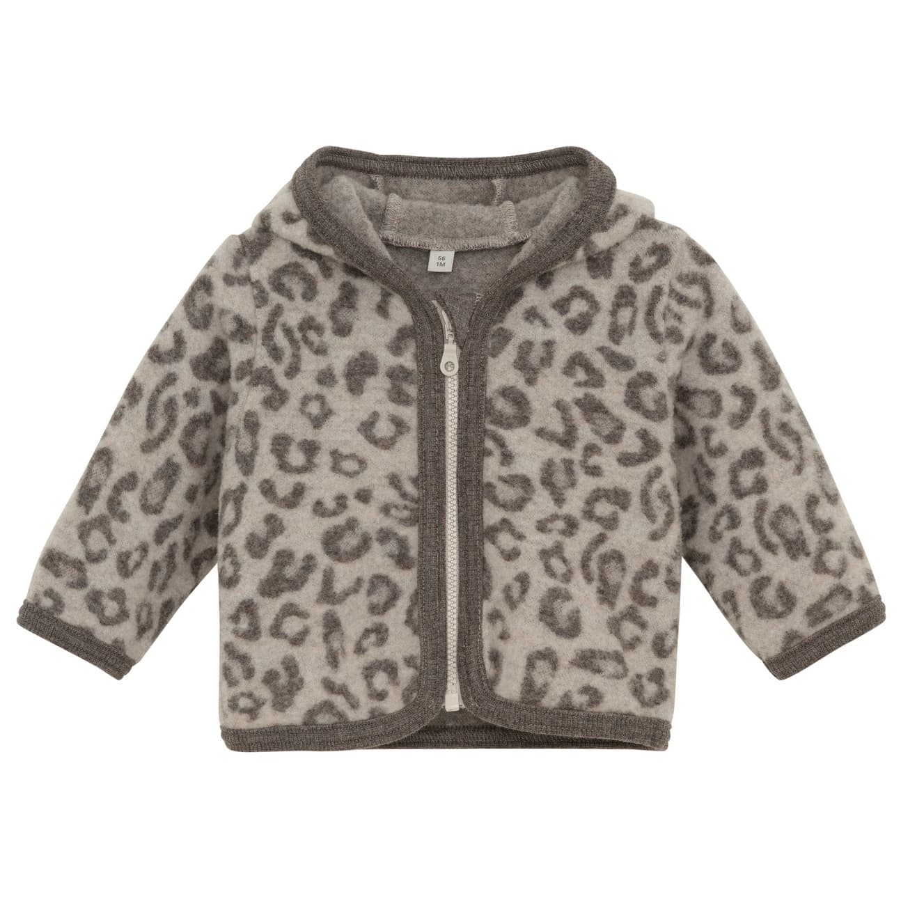 Детско вълнено яке Huttelihut Kid's Jacket Ears Wool Fleece Jacquard Merino jacket - Camel Melange