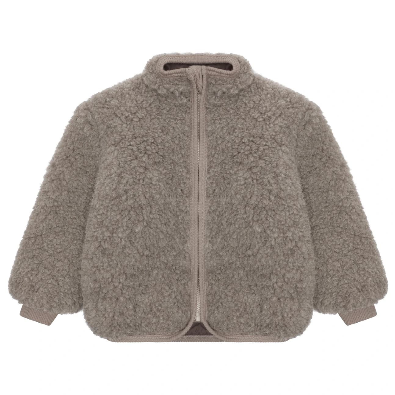 Детско вълнено яке Huttelihut Kid's Jacket Wool Teddy Lining Wool jacket - Camel Melange