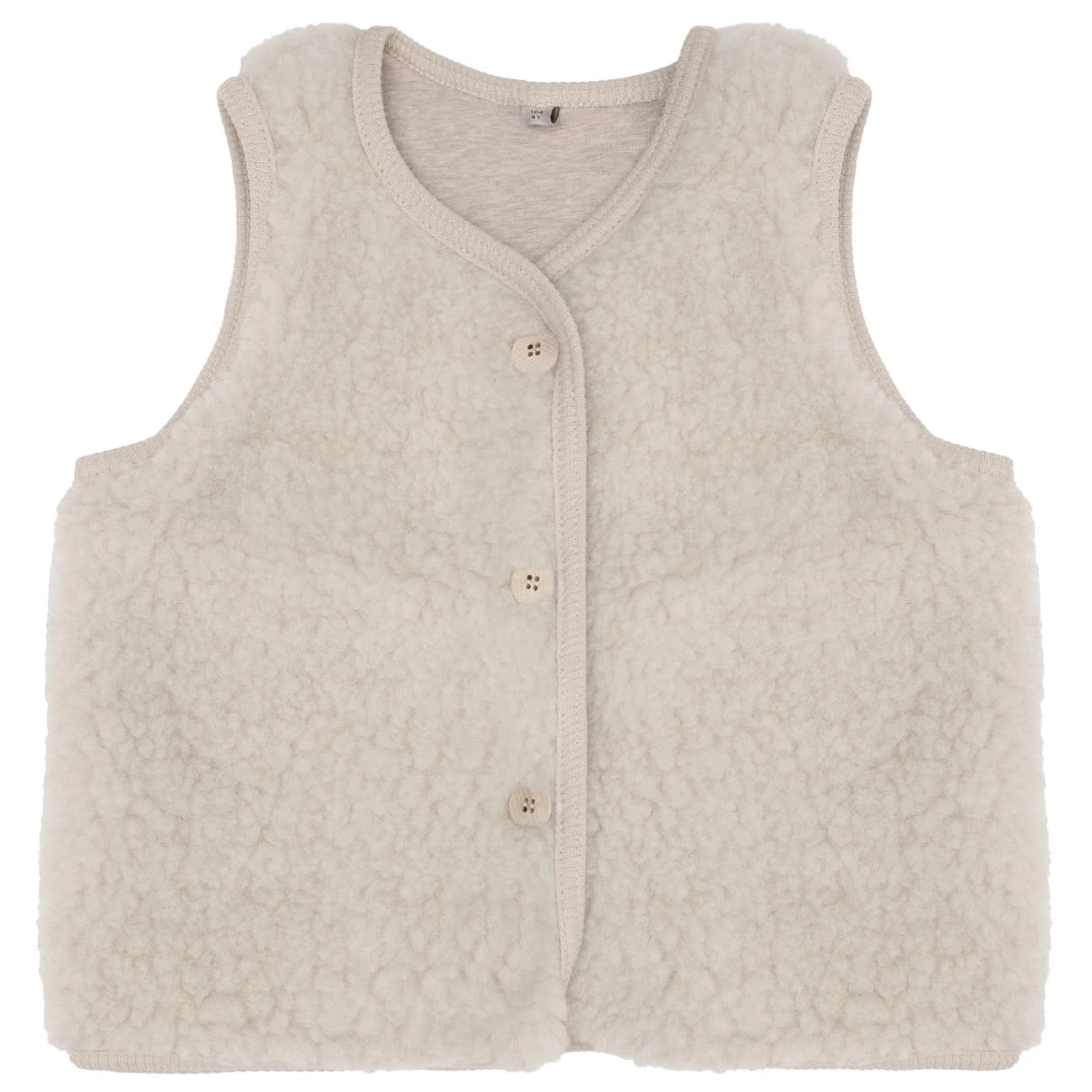 Детски вълнен елек Huttelihut Kid's Vest Wool Teddy Lining Wool vest - Cement