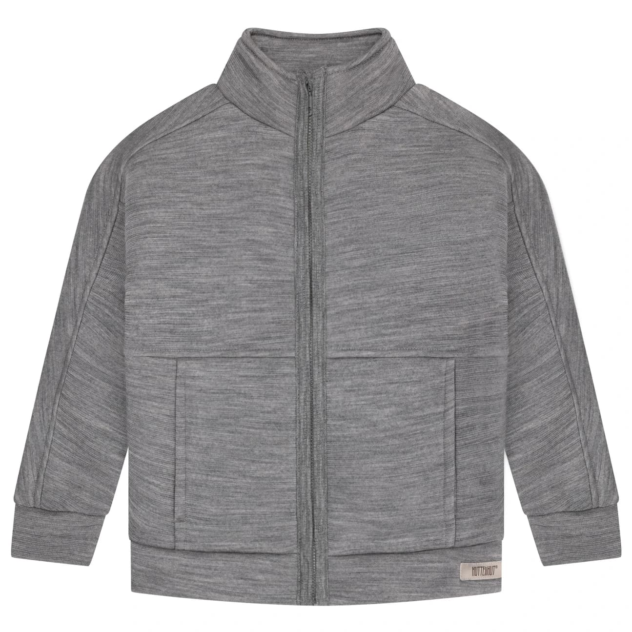 Детско вълнено яке Huttelihut Kid's Jacket Wool Brushed Inside Merino jacket - Medium Grey Melange