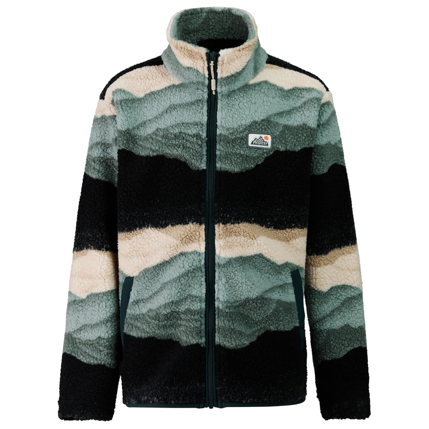 Детско поларено яке Protest Kid's PRTRooney Full Zip Top Fleece jacket - Evergreen