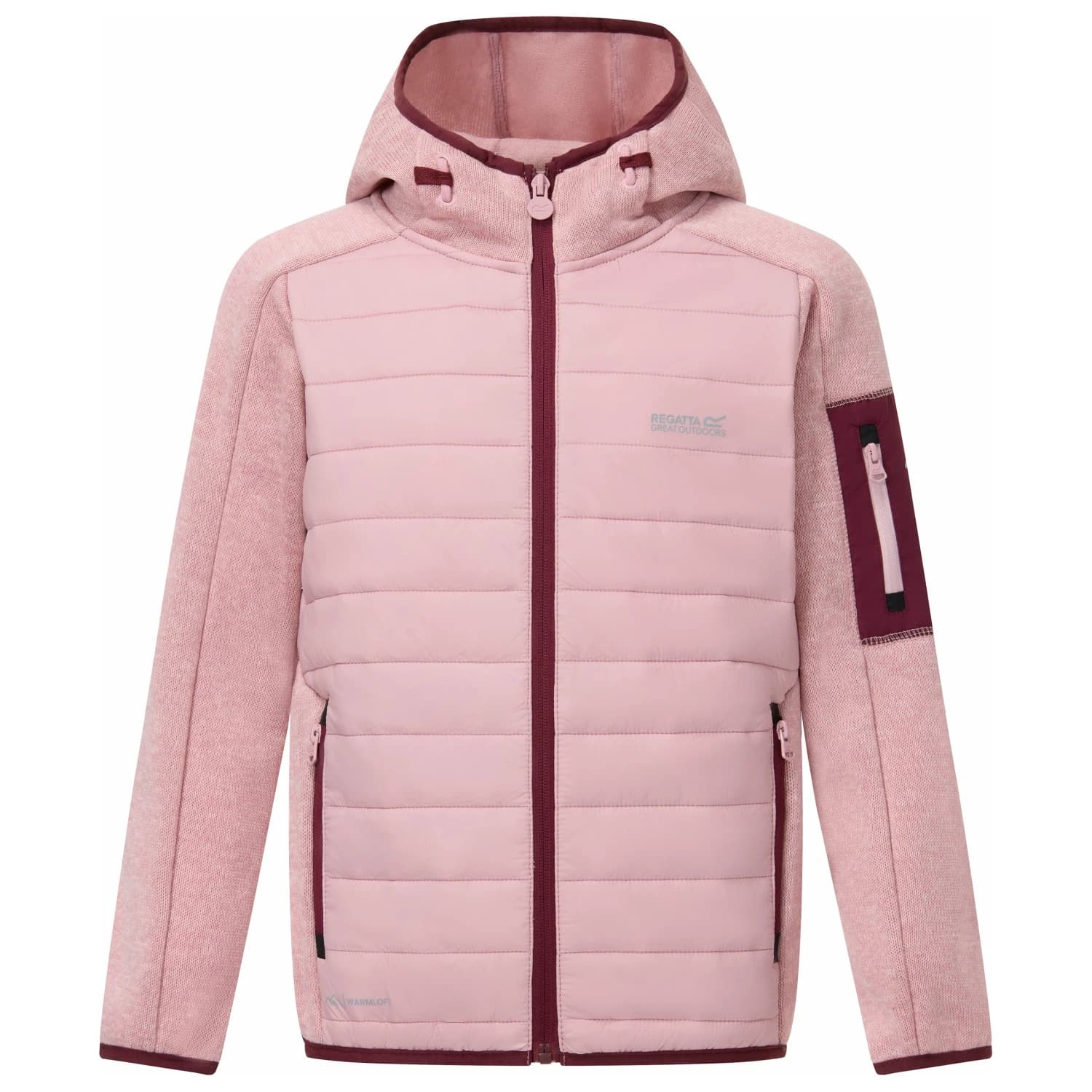 Детско поларено яке Regatta Kid's Junior Newhill Hybrid Fleece jacket - Powder Lilac
