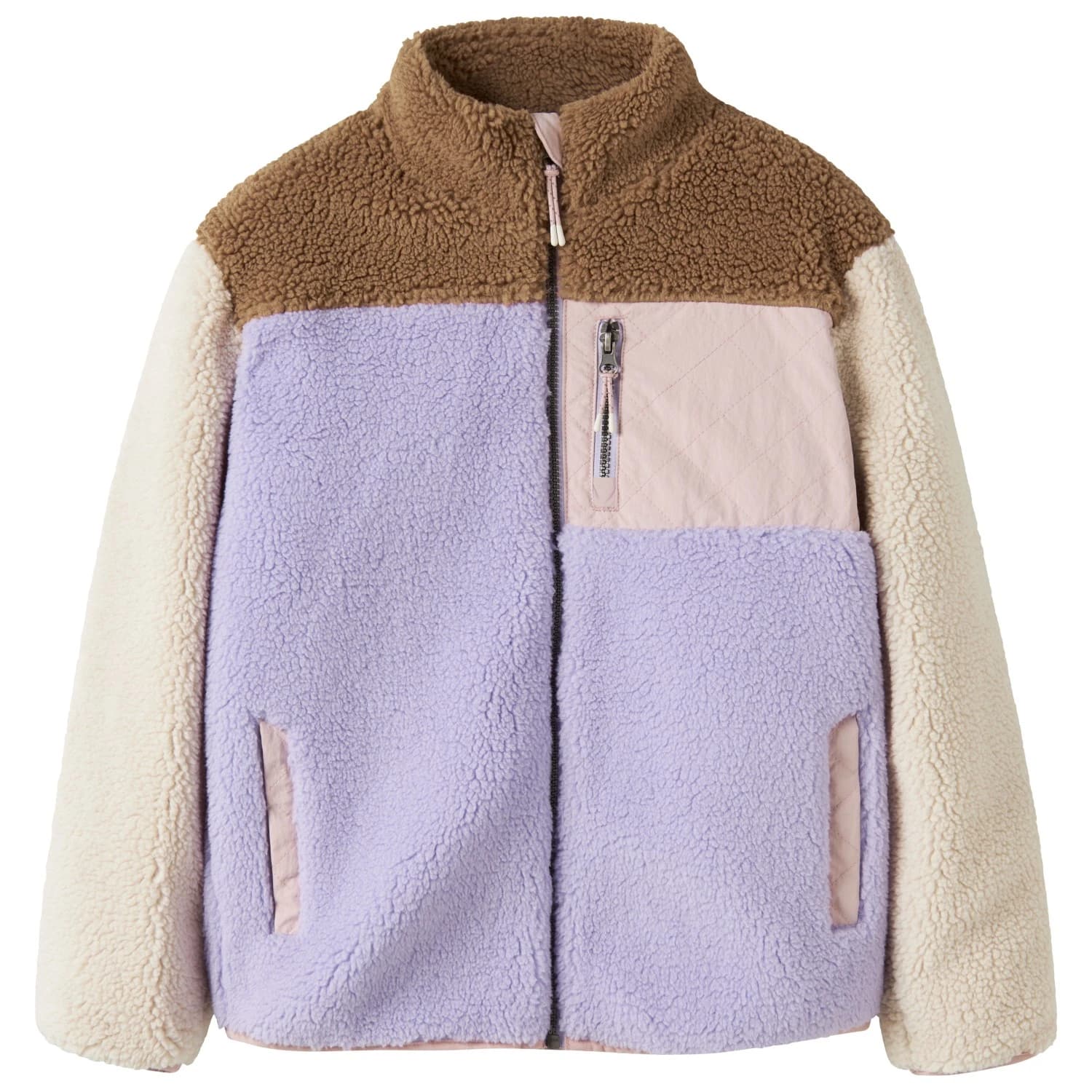 Детско поларено яке Name it Kid's Teddy Jacket Fleece jacket - Lavender