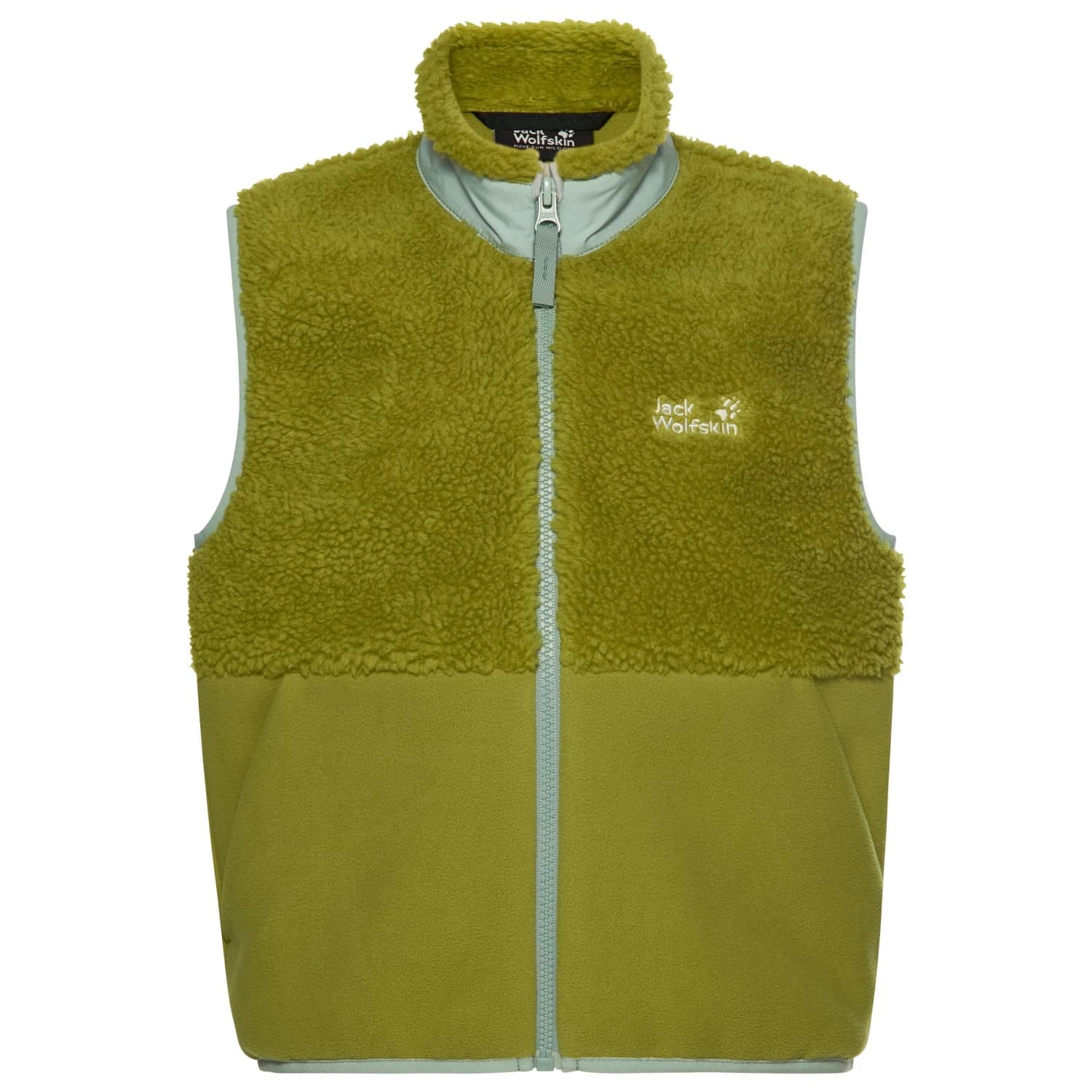 Детски поларен елек Jack Wolfskin Kid's Ice Curl Vest Fleece vest - Khaki Green