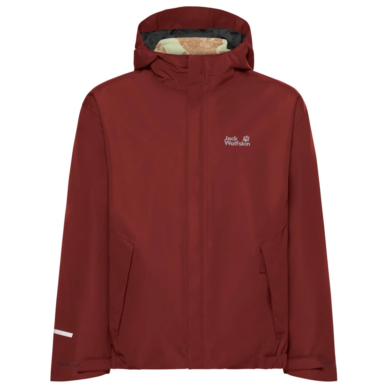 Детско 3-в-1 яке Jack Wolfskin Kid's Iceland 3in1 Print Jacket 3-in-1 jacket - Merlot