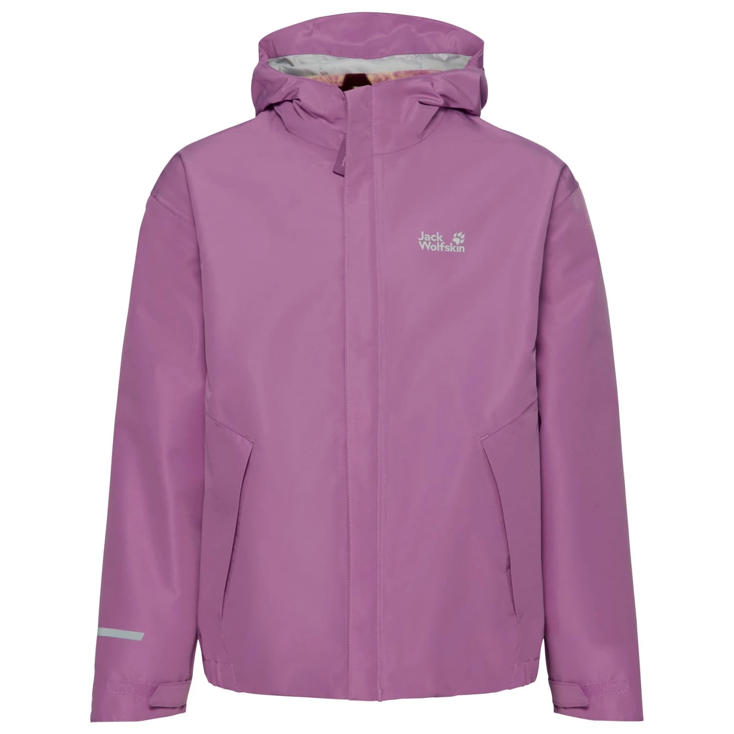 Детско 3-в-1 яке Jack Wolfskin Kid's Iceland 3in1 Print Jacket 3-in-1 jacket - Vivid Orchid
