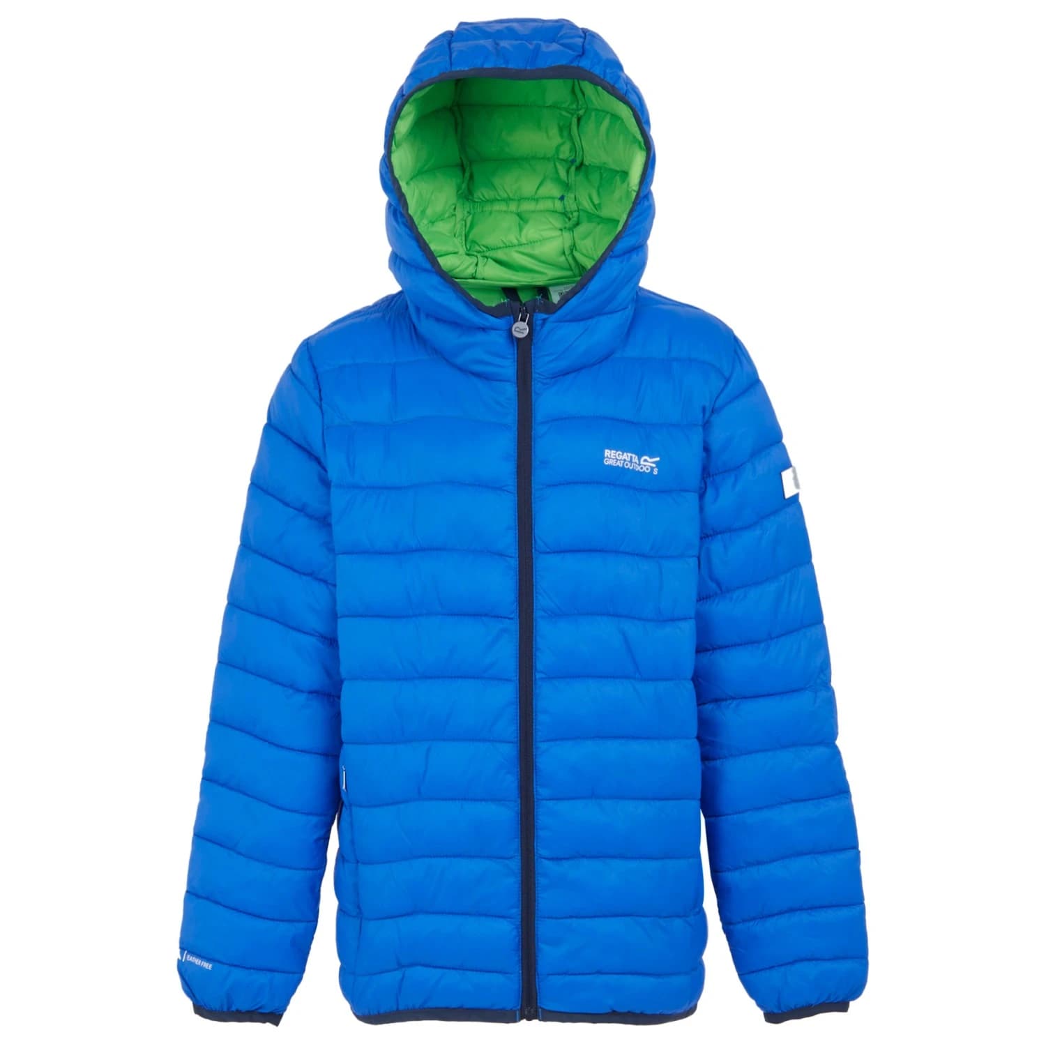 Синтетично яке Regatta Junior Hooded Marizion Synthetic jacket - Aviator Blue / Wild Lime