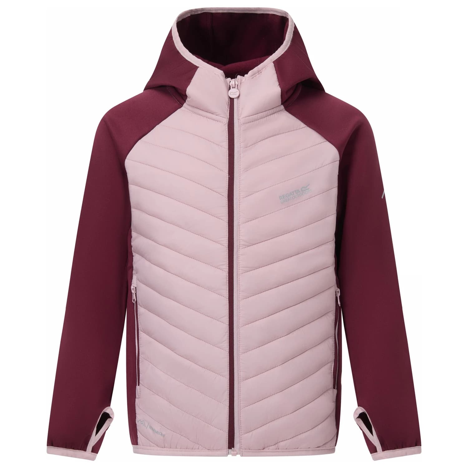 Поларено яке Regatta Juniorr Andreson Hybrid Fleece jacket - Powder Lilac / Fig